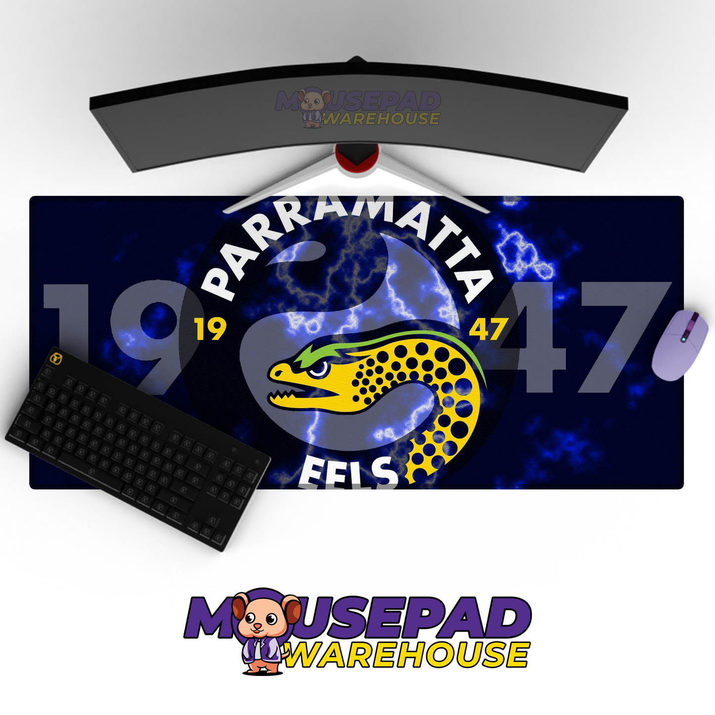 Parramatta Eels V1 Mousepad Deskmat Mockup