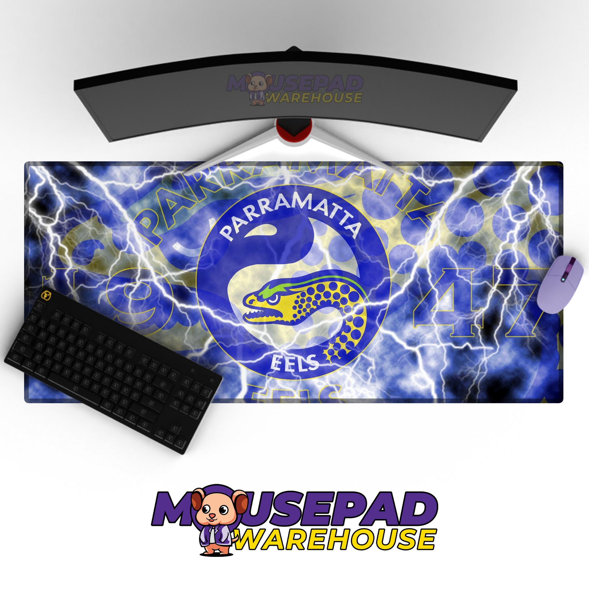 Parramatta Eels V2 Mousepad Deskmat Mockup