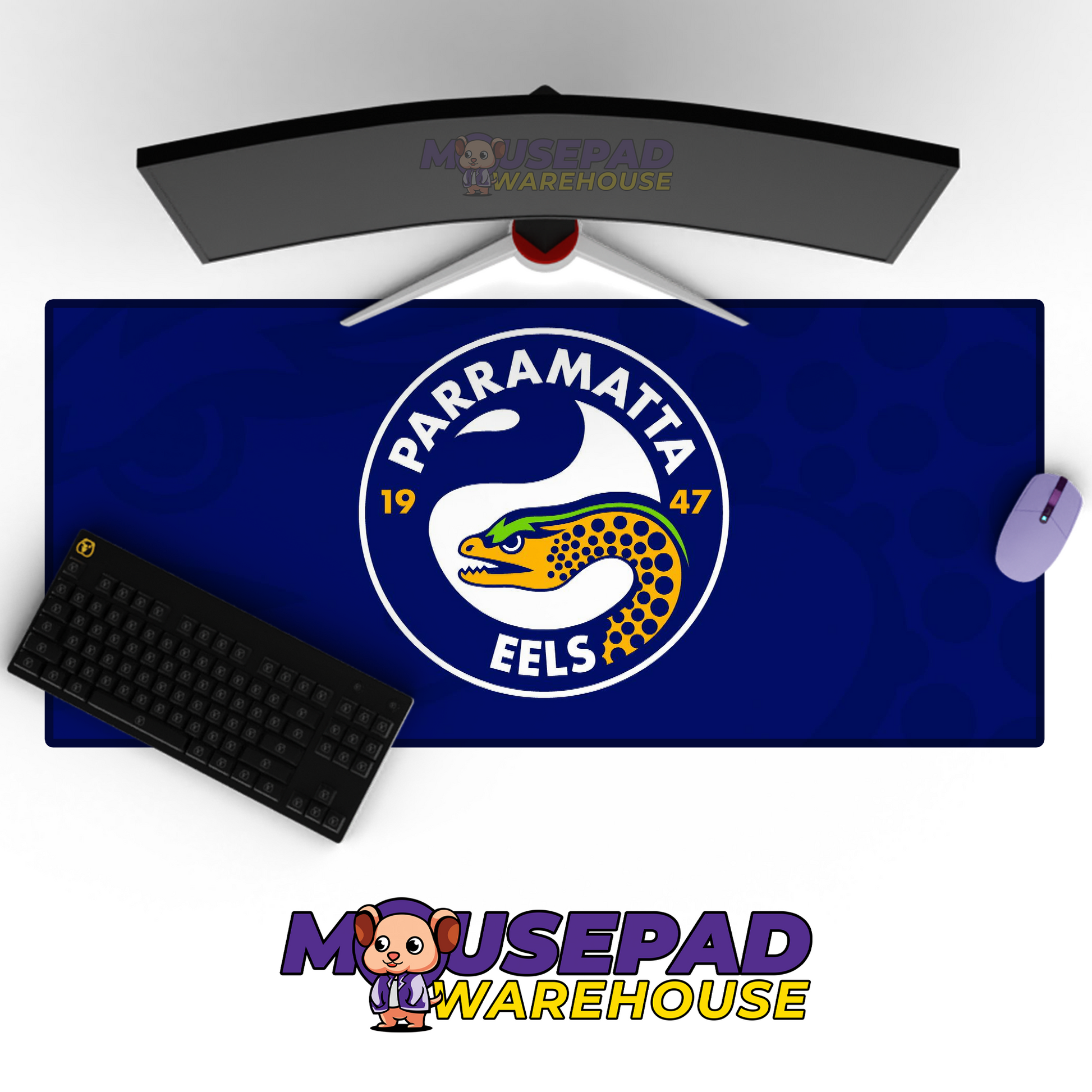 Parramatta Eels V3 Mousepad Deskmat Mockup