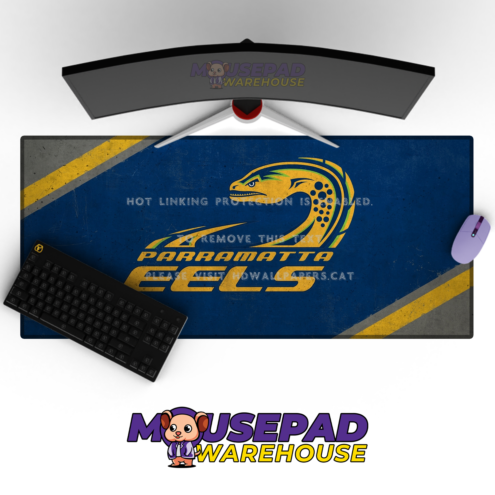 Parramatta Eels V4 Mousepad Deskmat Mockup