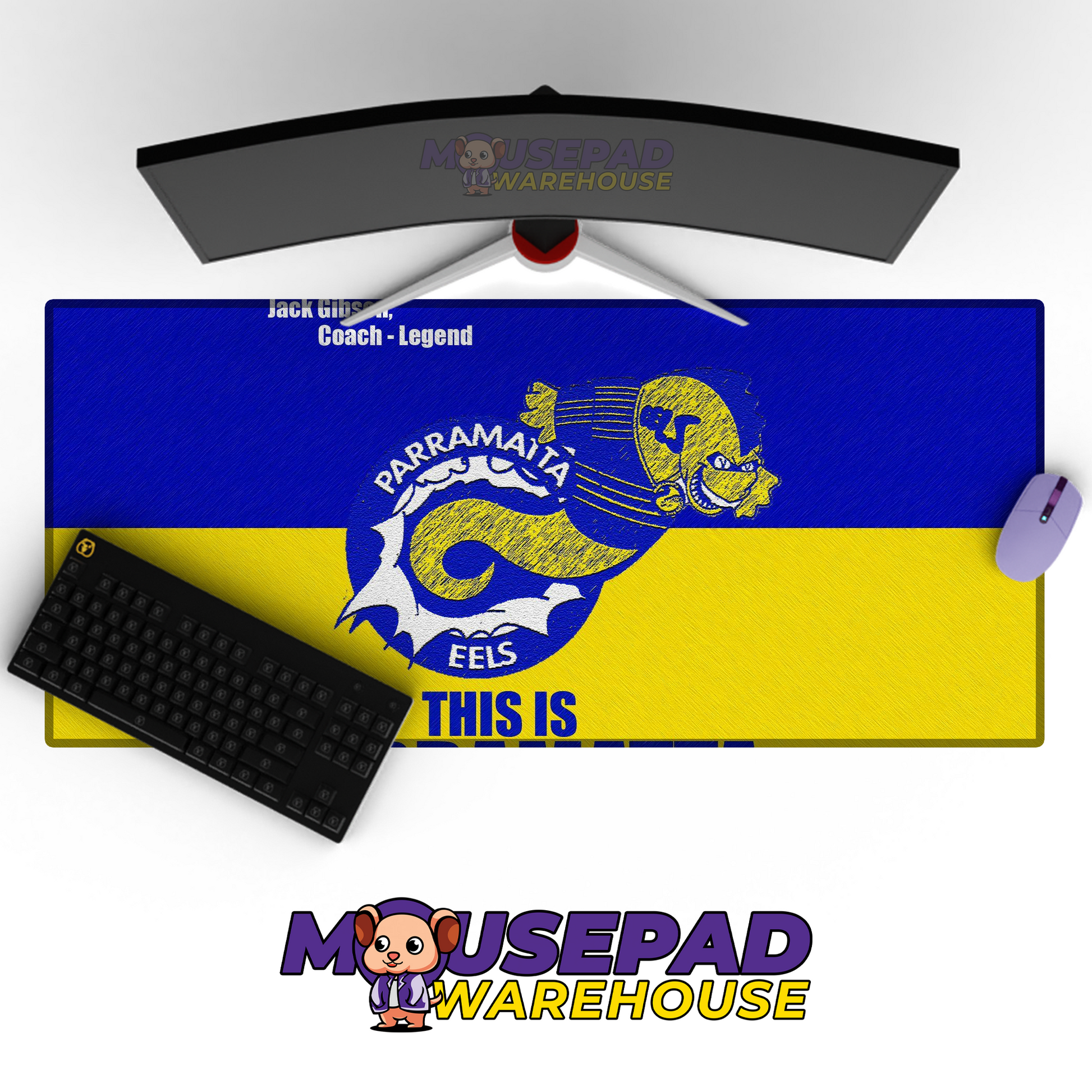 Parramatta Eels V5 Mousepad Deskmat Mockup