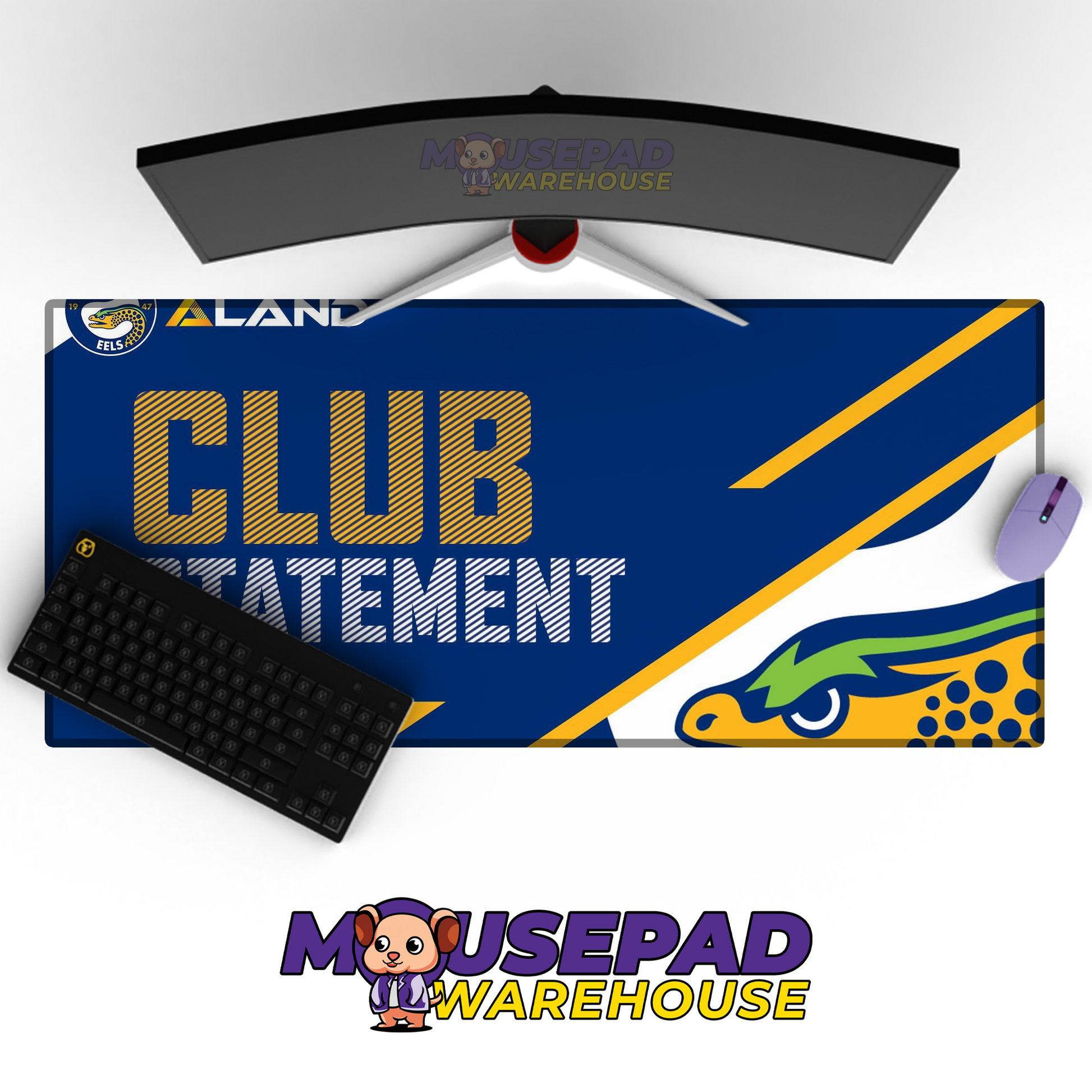 Parramatta Eels V6 Mousepad Deskmat Mockup