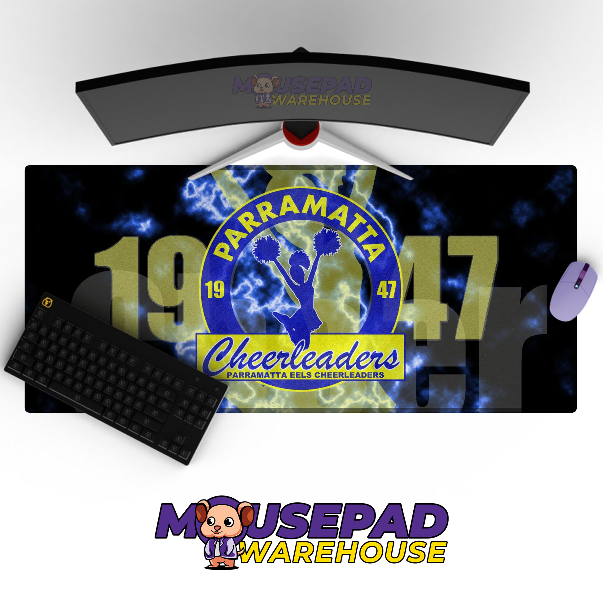 Parramatta Eels V9 Mousepad Deskmat Mockup