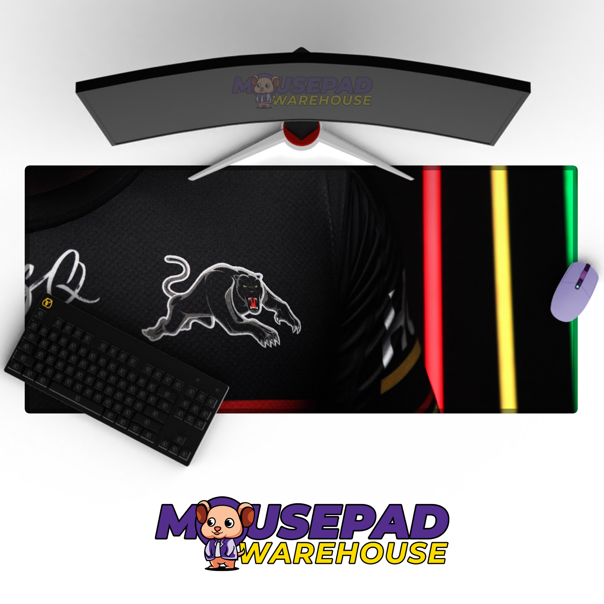 Penrith Panthers V13 Mousepad Deskmat Mockup