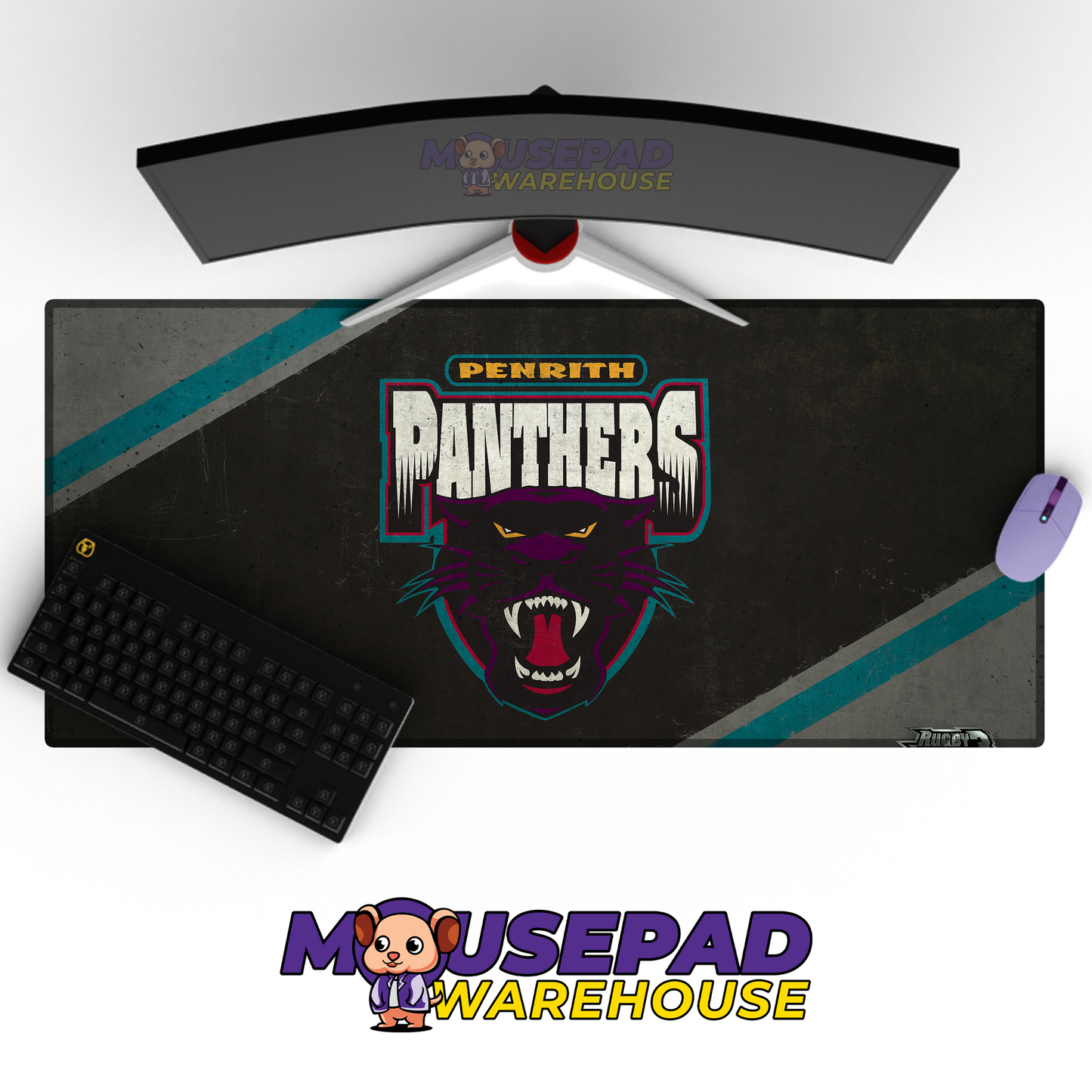 Penrith Panthers V14 Mousepad Deskmat Mockup
