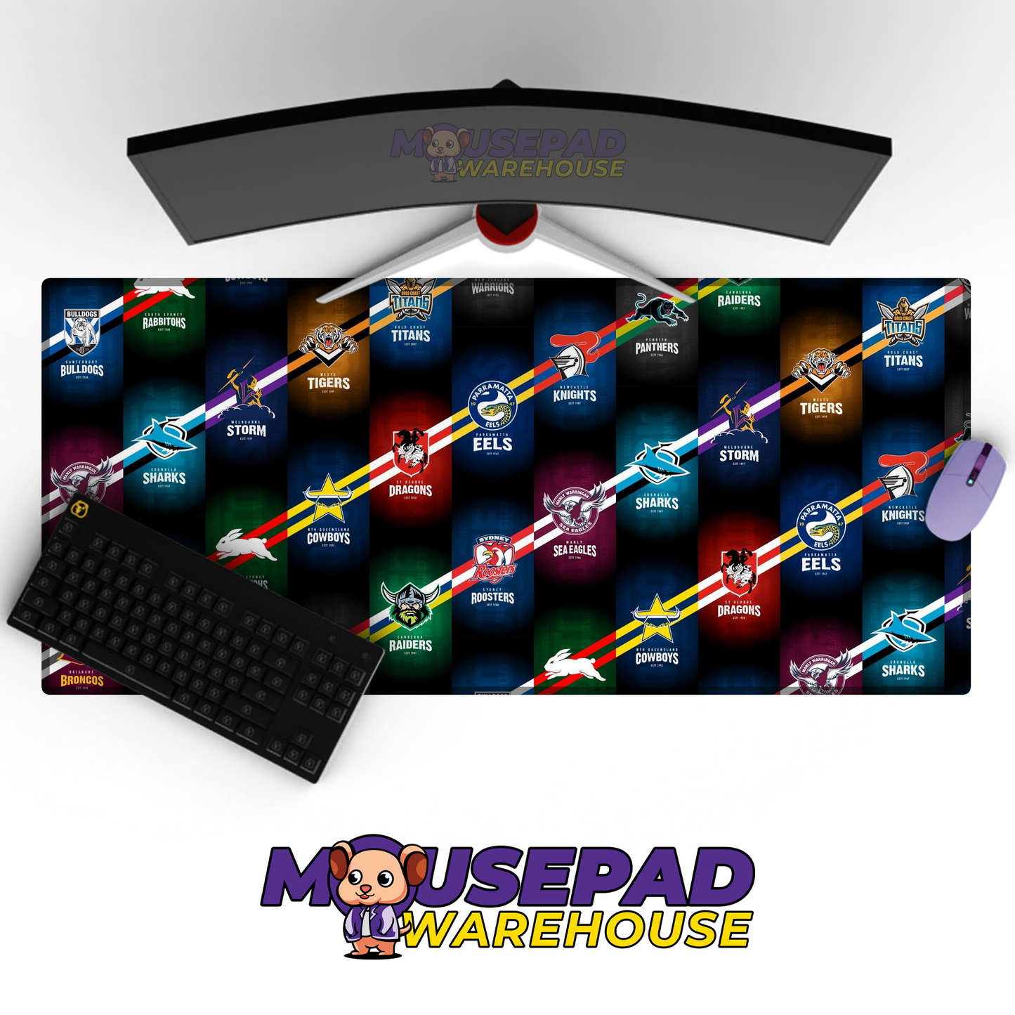 Penrith Panthers V16 Mousepad Deskmat Mockup