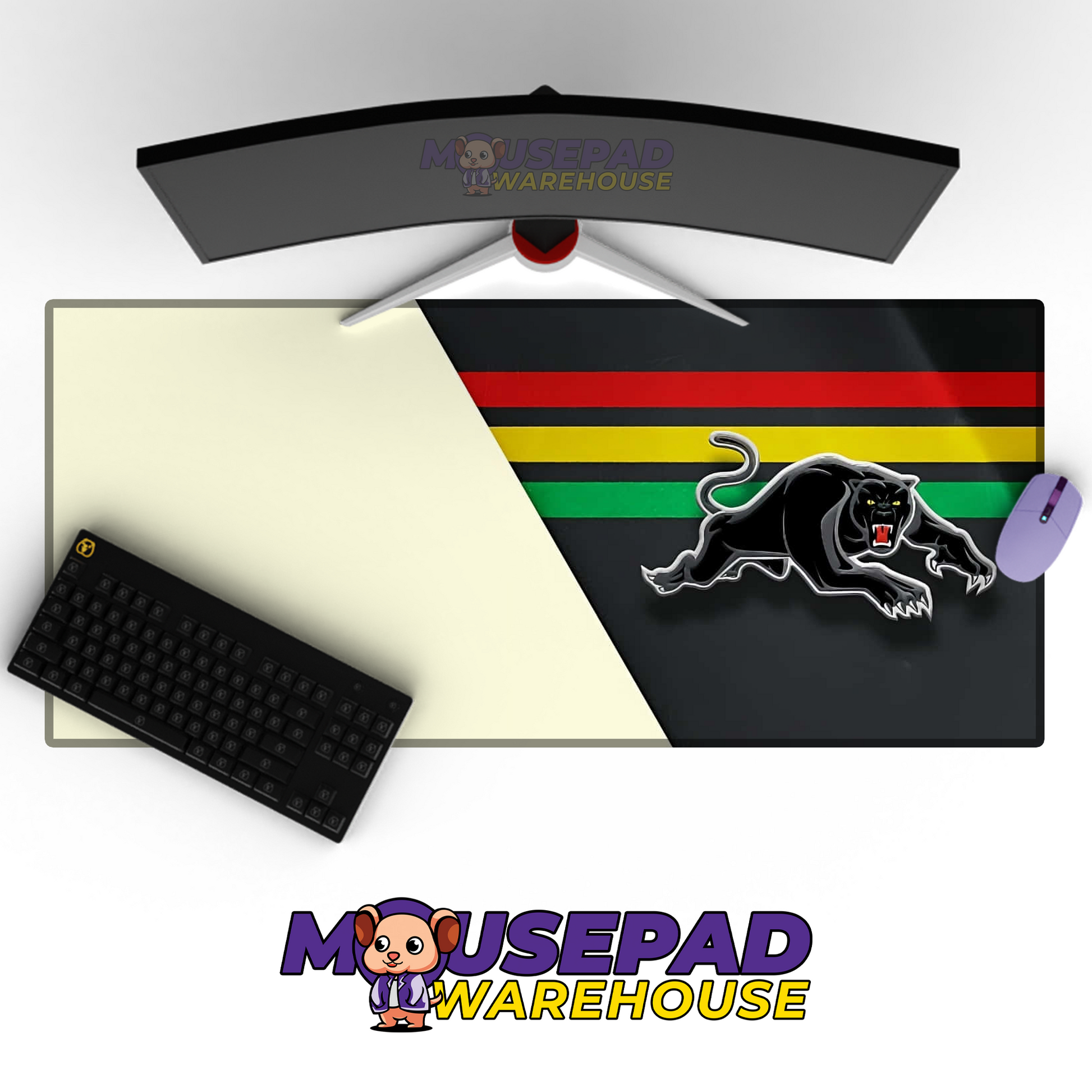 Penrith Panthers V4 Mousepad Deskmat Mockup