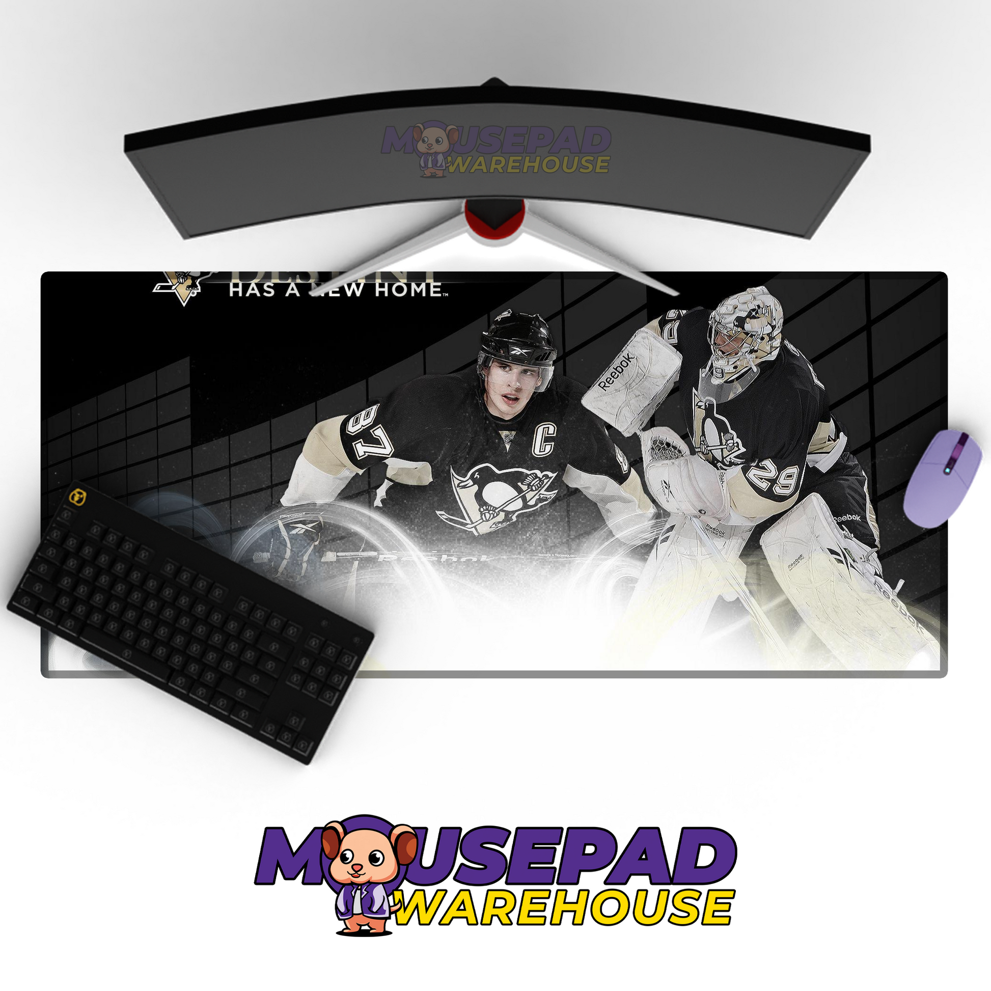 Pittsburgh Penguins V1 Mousepad Deskmat Mockup