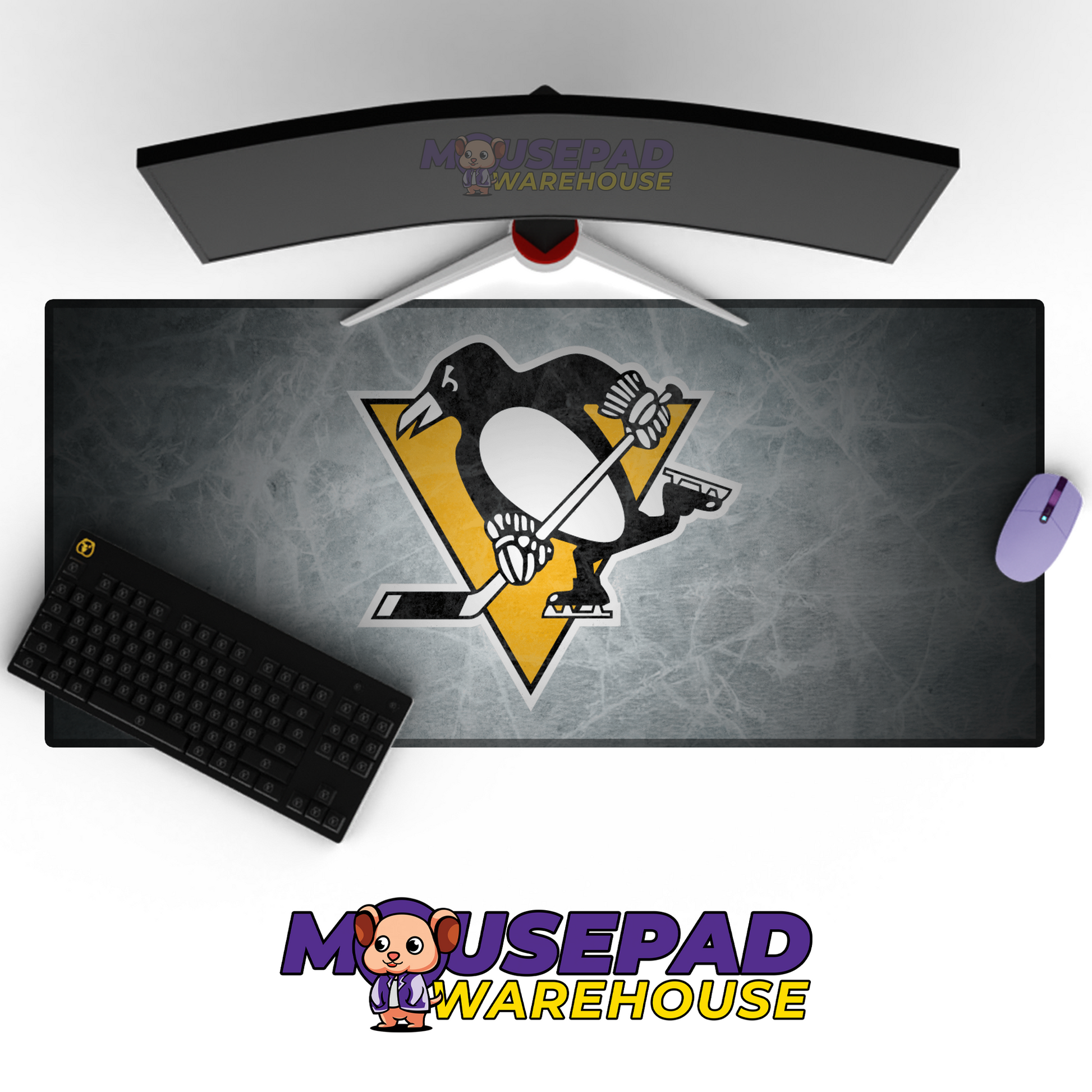 Pittsburgh Penguins V2 Mousepad Deskmat Mockup