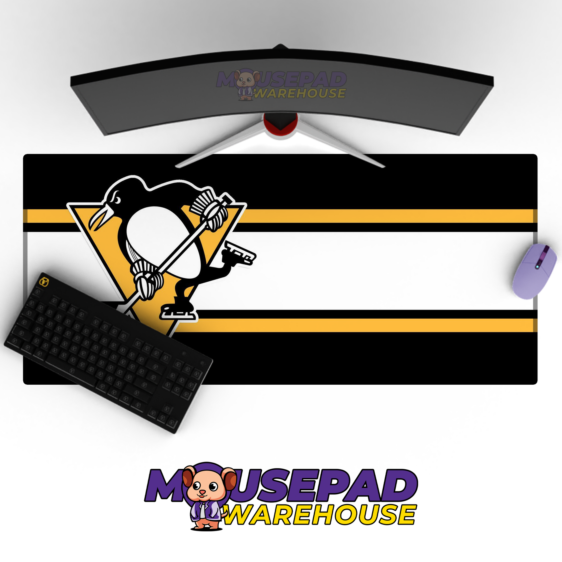 Pittsburgh Penguins V3 Mousepad Deskmat Mockup