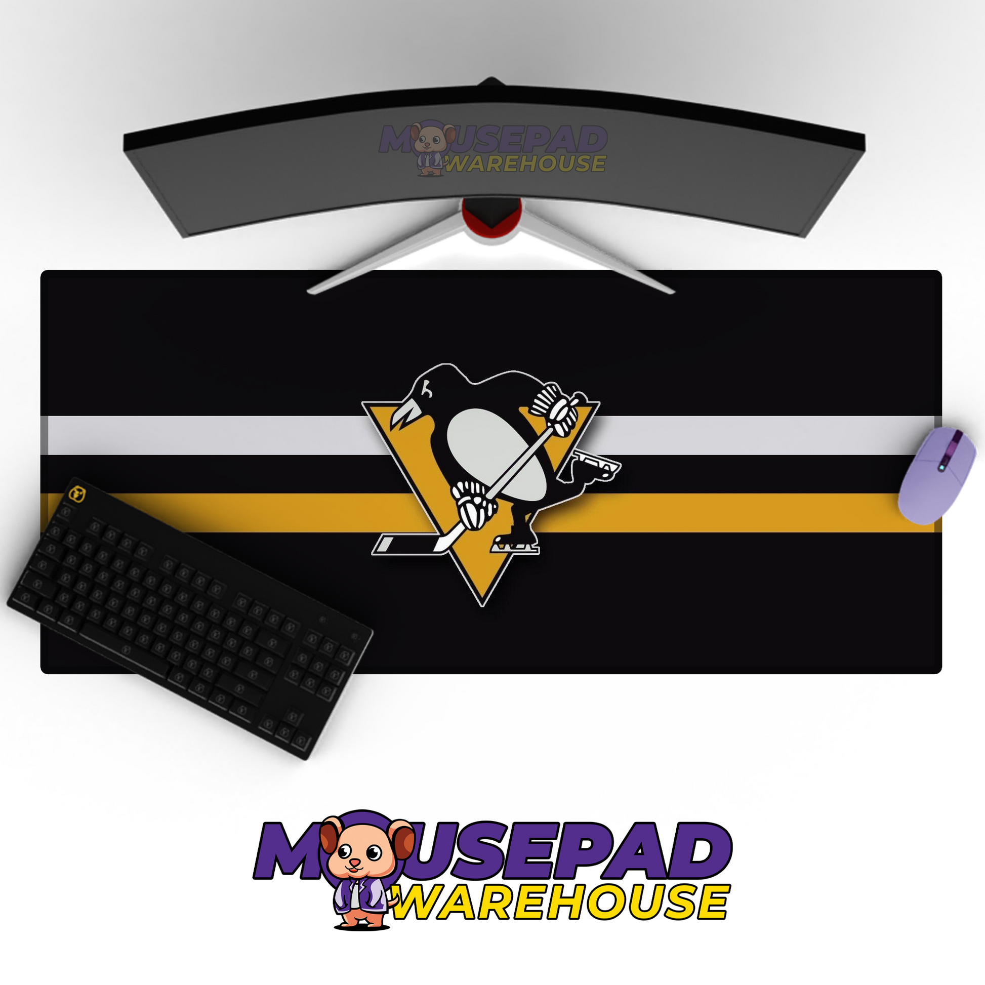 Pittsburgh Penguins V4 Mousepad Deskmat Mockup