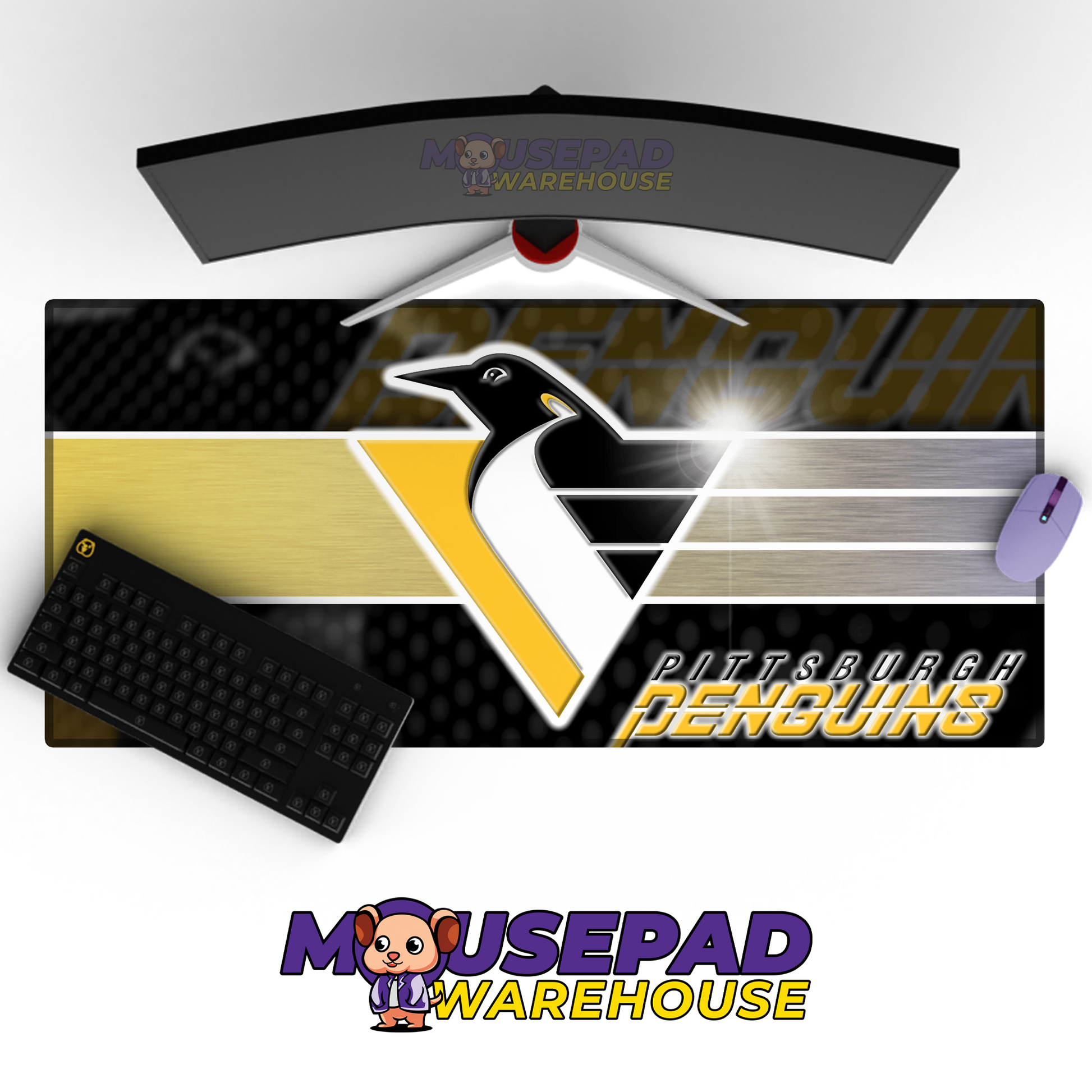 Pittsburgh Penguins V7 Mousepad Deskmat Mockup