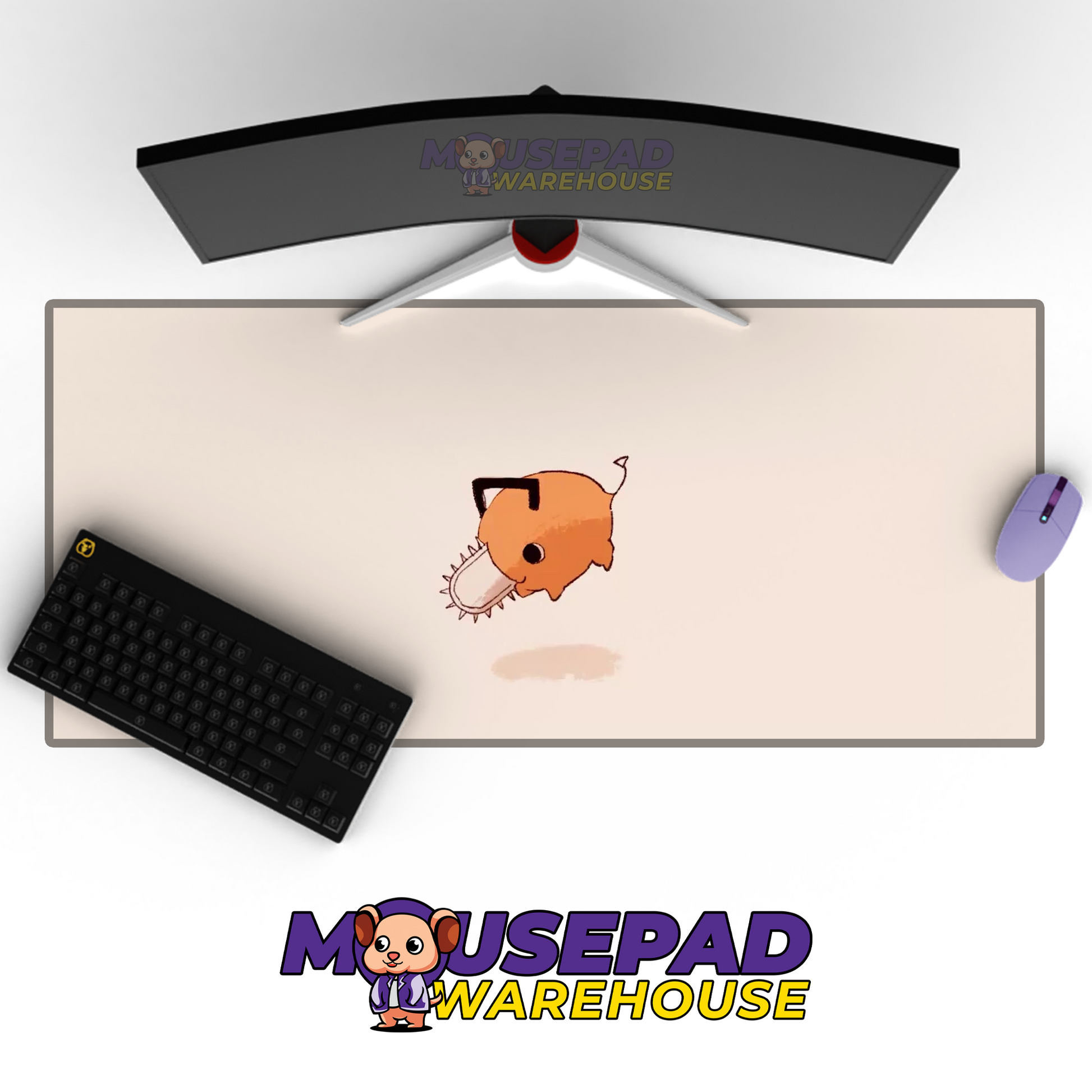Pochita Minimalist Chainsaw Man V12 Mousepad Mockup