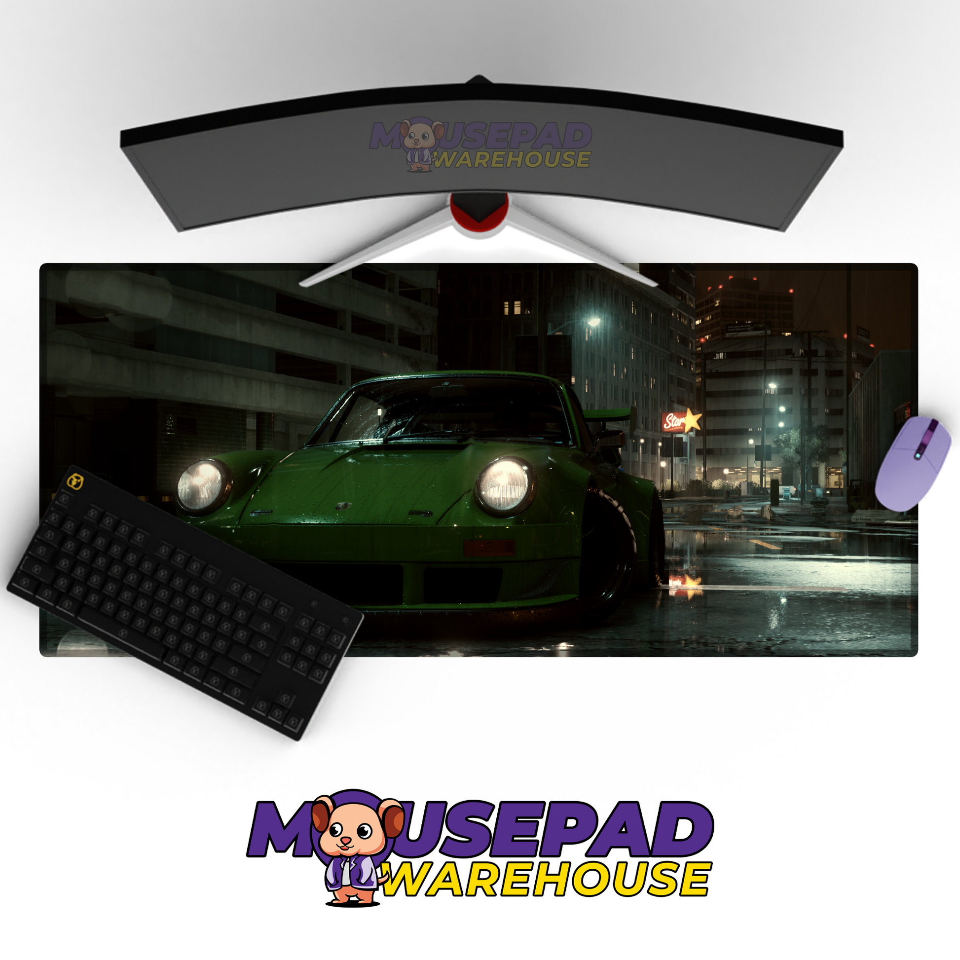 Porsche 911 RWB V10 Mousepad Mockup