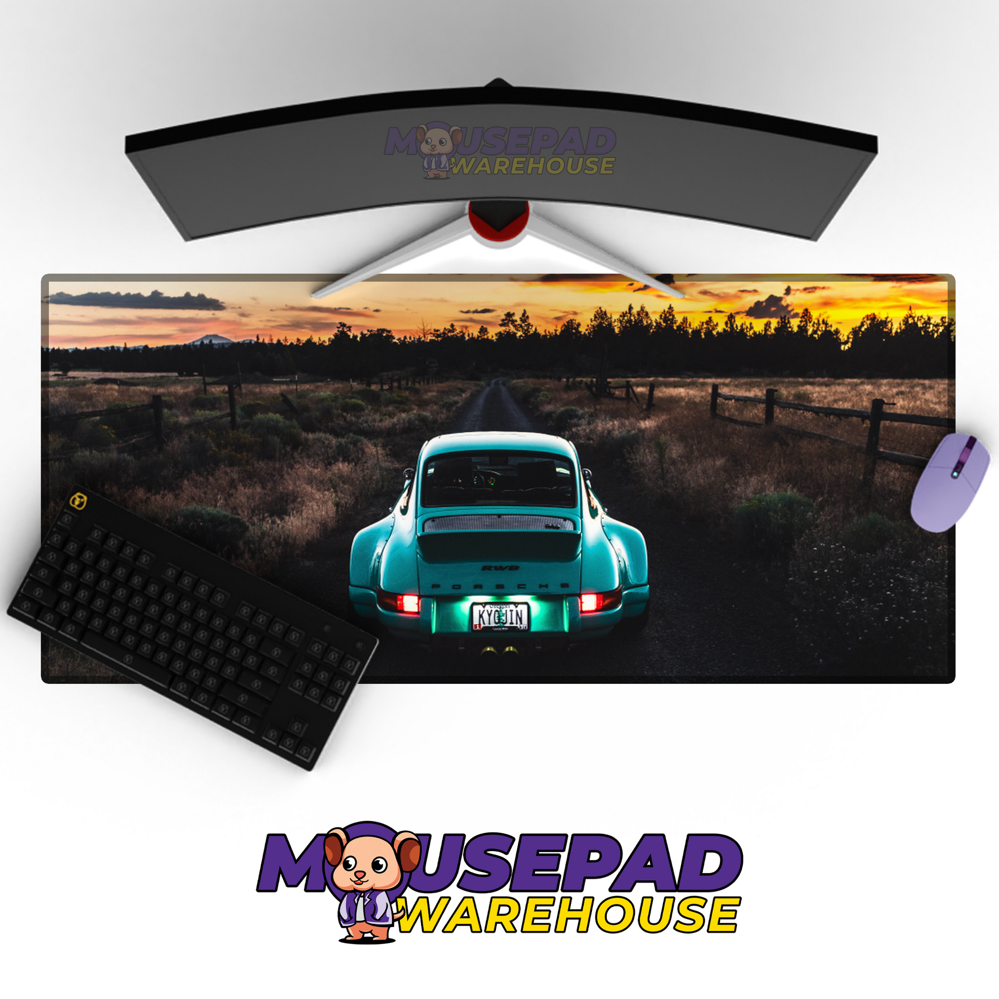 Porsche 911 RWB V11 Mousepad Mockup