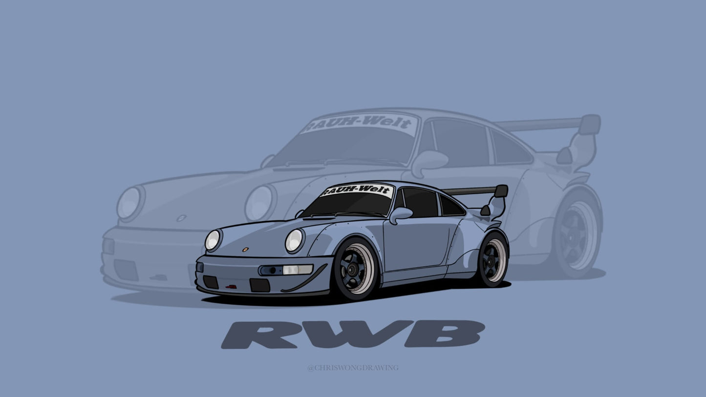 Porsche 911 RWB V13 Mousepad