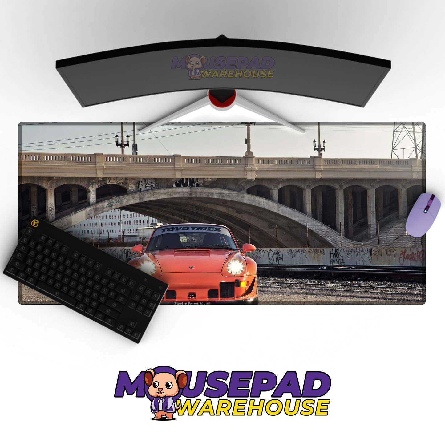 Porsche 911 RWB V17 Mousepad Mockup