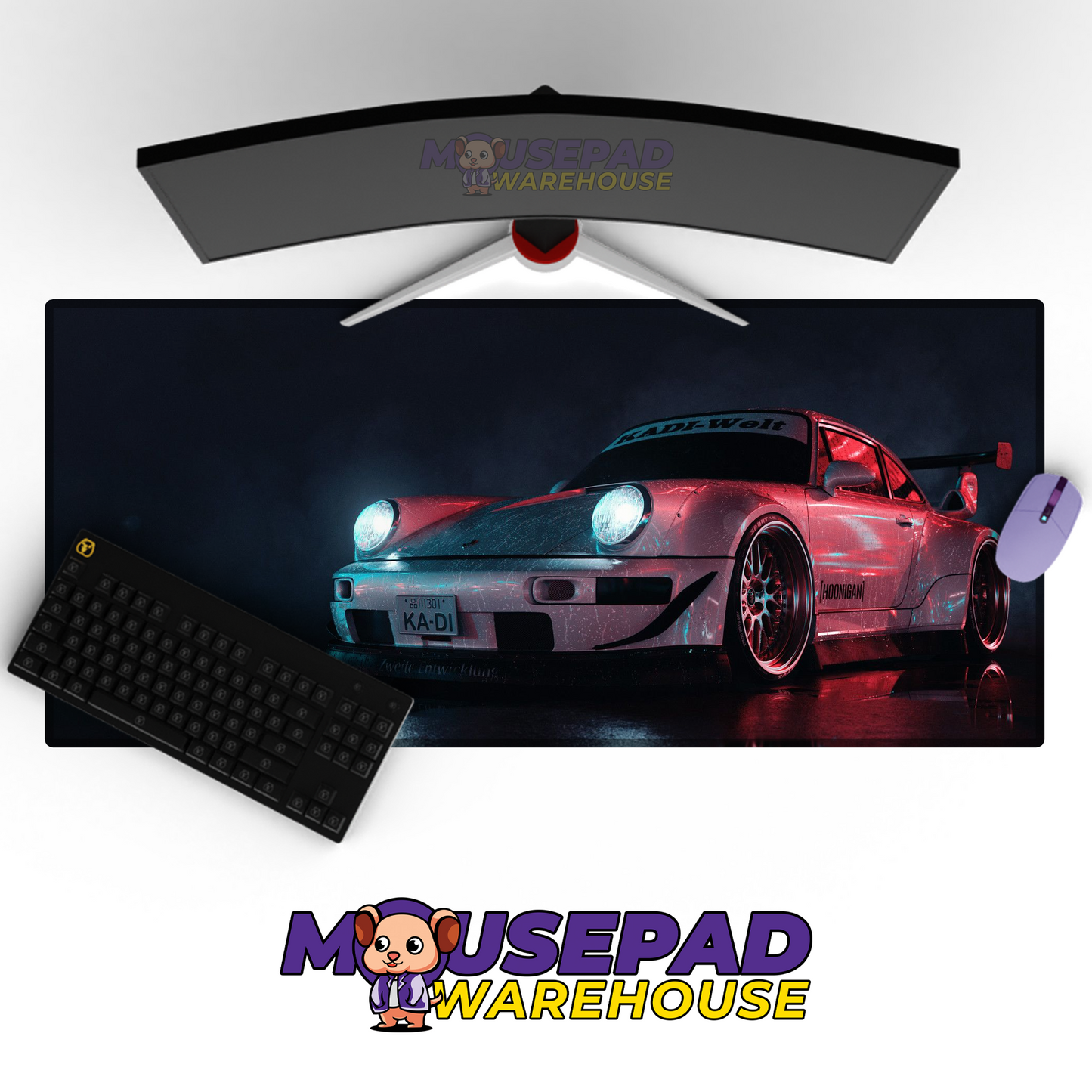 Porsche 911 RWB V19 Mousepad Mockup