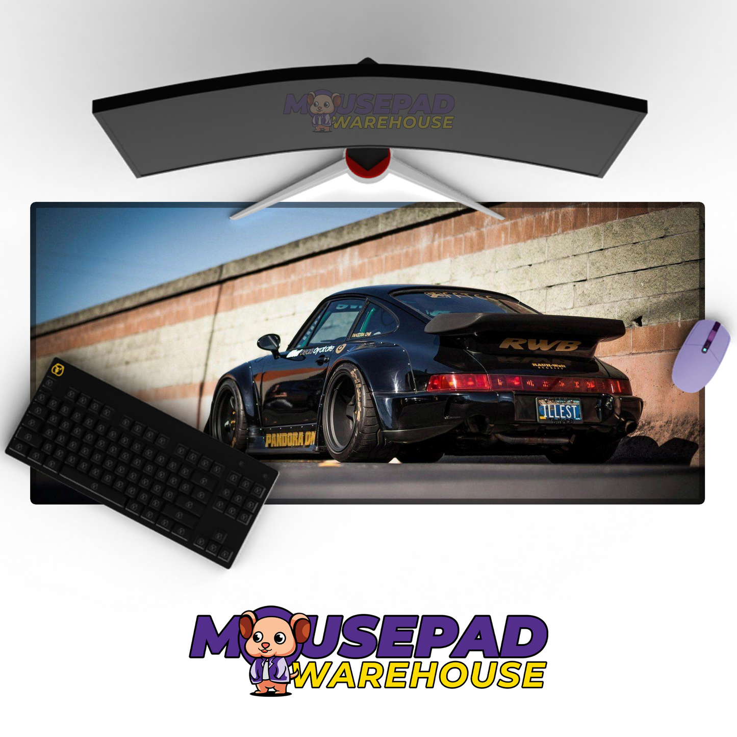 Porsche 911 RWB V22 Mousepad Mockup