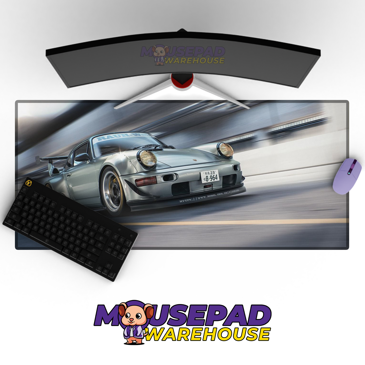 Porsche 911 RWB V24 Mousepad Mockup