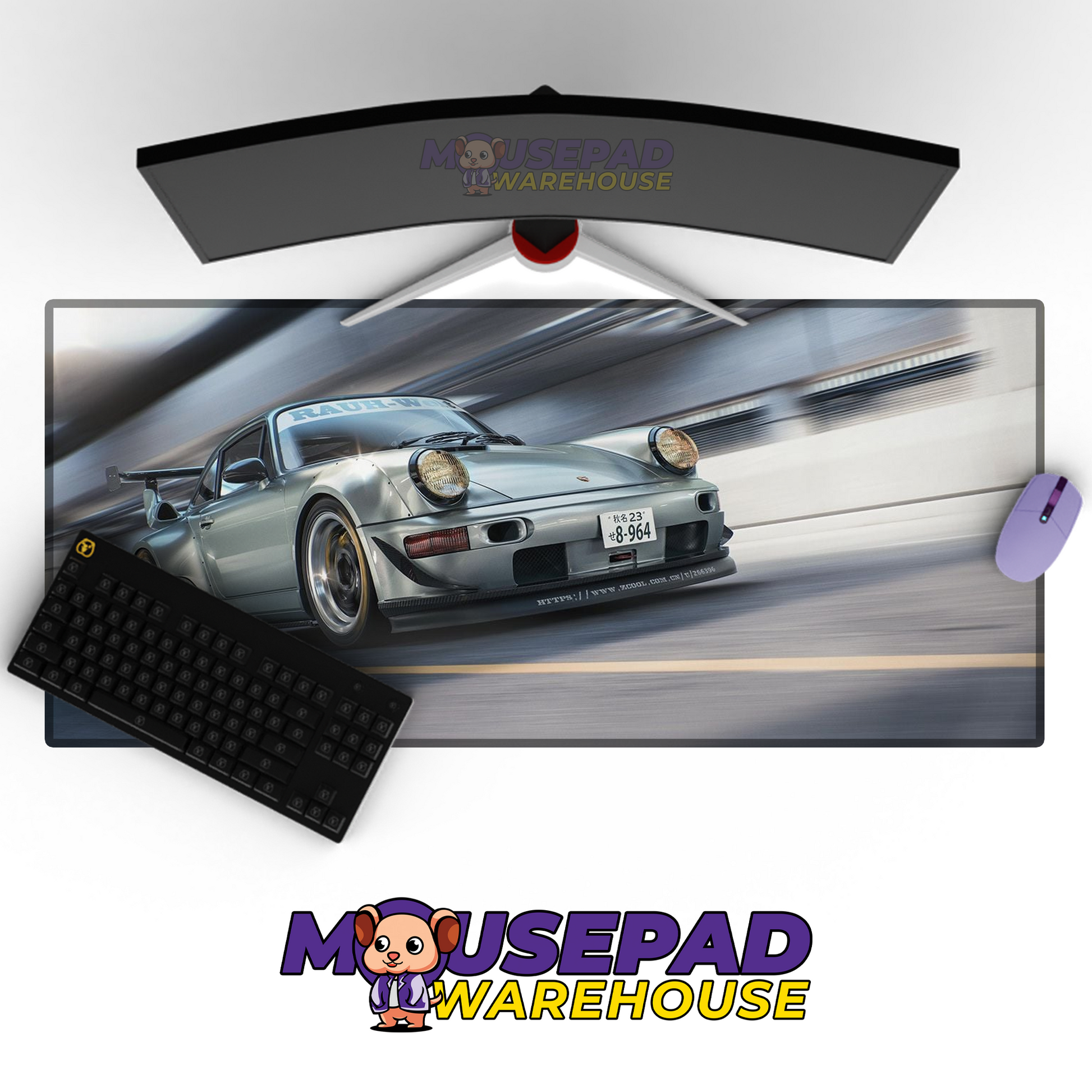 Porsche 911 RWB V24 Mousepad Mockup