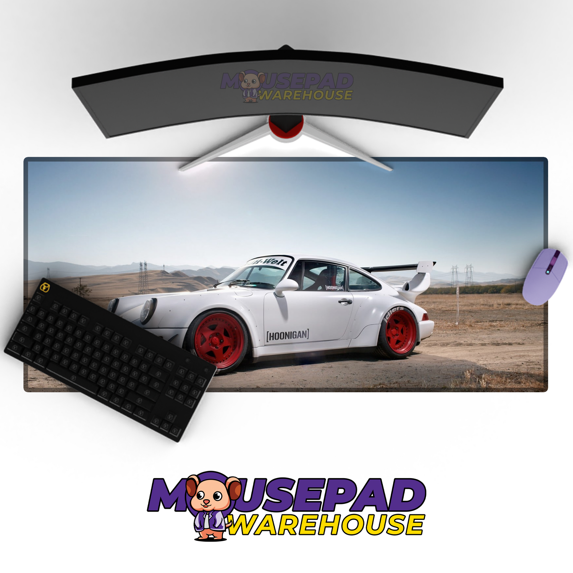 Porsche 911 RWB V25 Mousepad Mockup