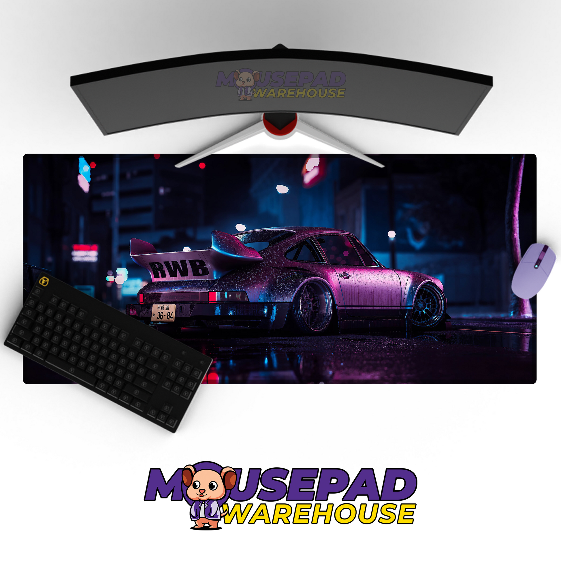 Porsche 911 RWB V5 Mousepad Mockup