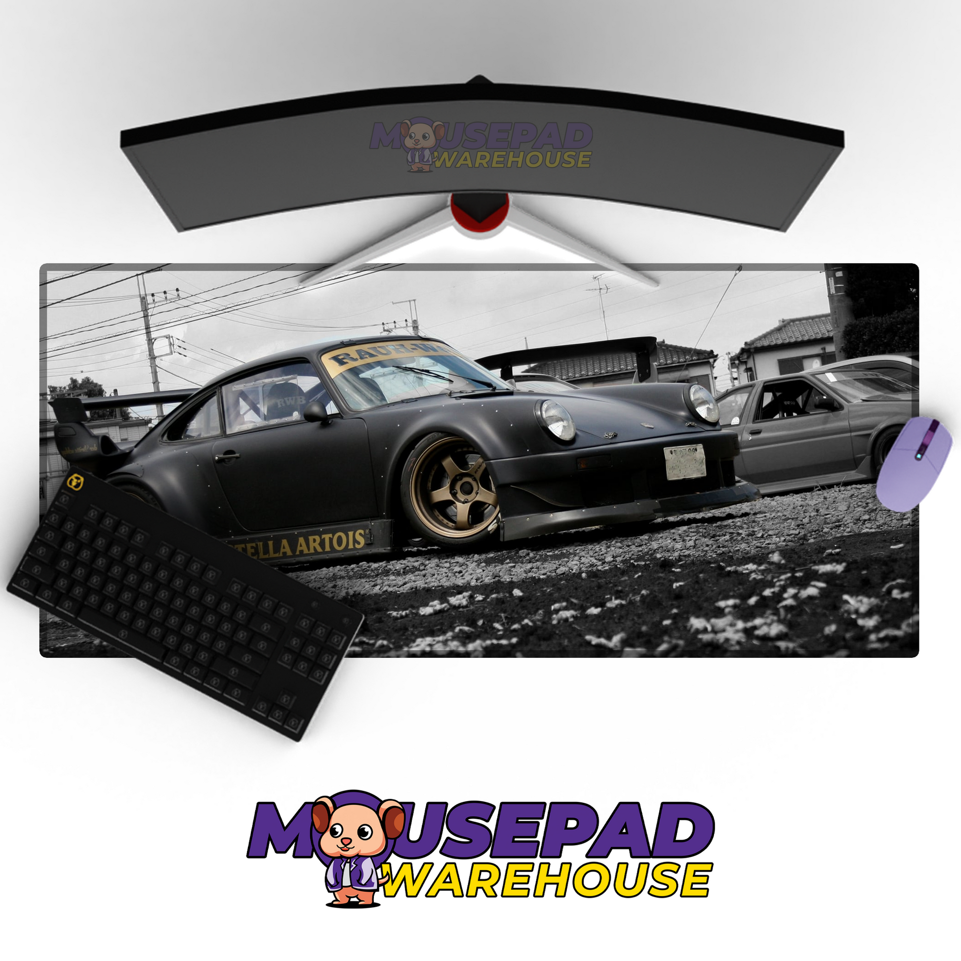 Porsche 911 RWB V7 Mousepad Mockup