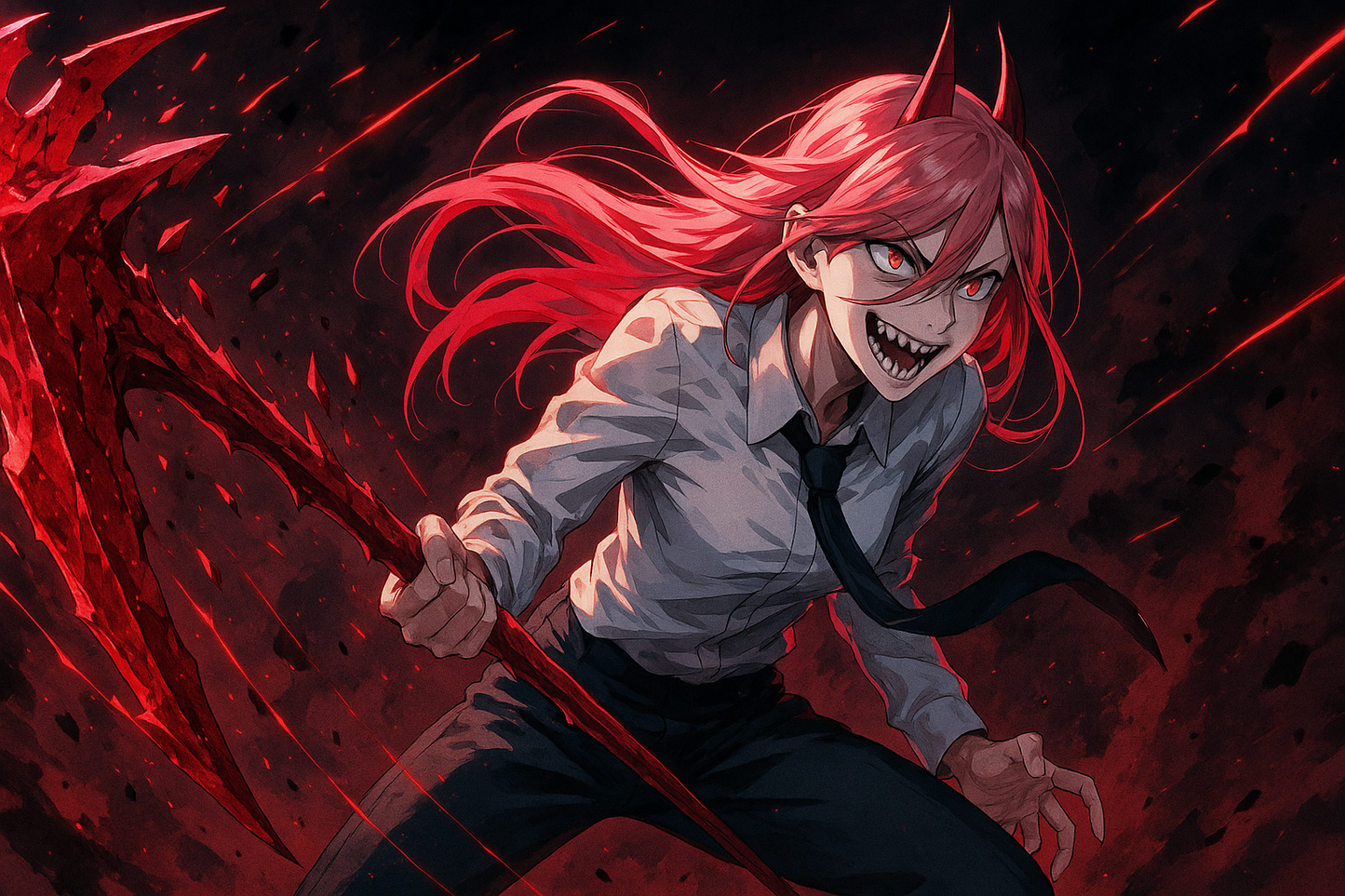 Power Blood Weapon Chainsaw Man V22 Mousepad