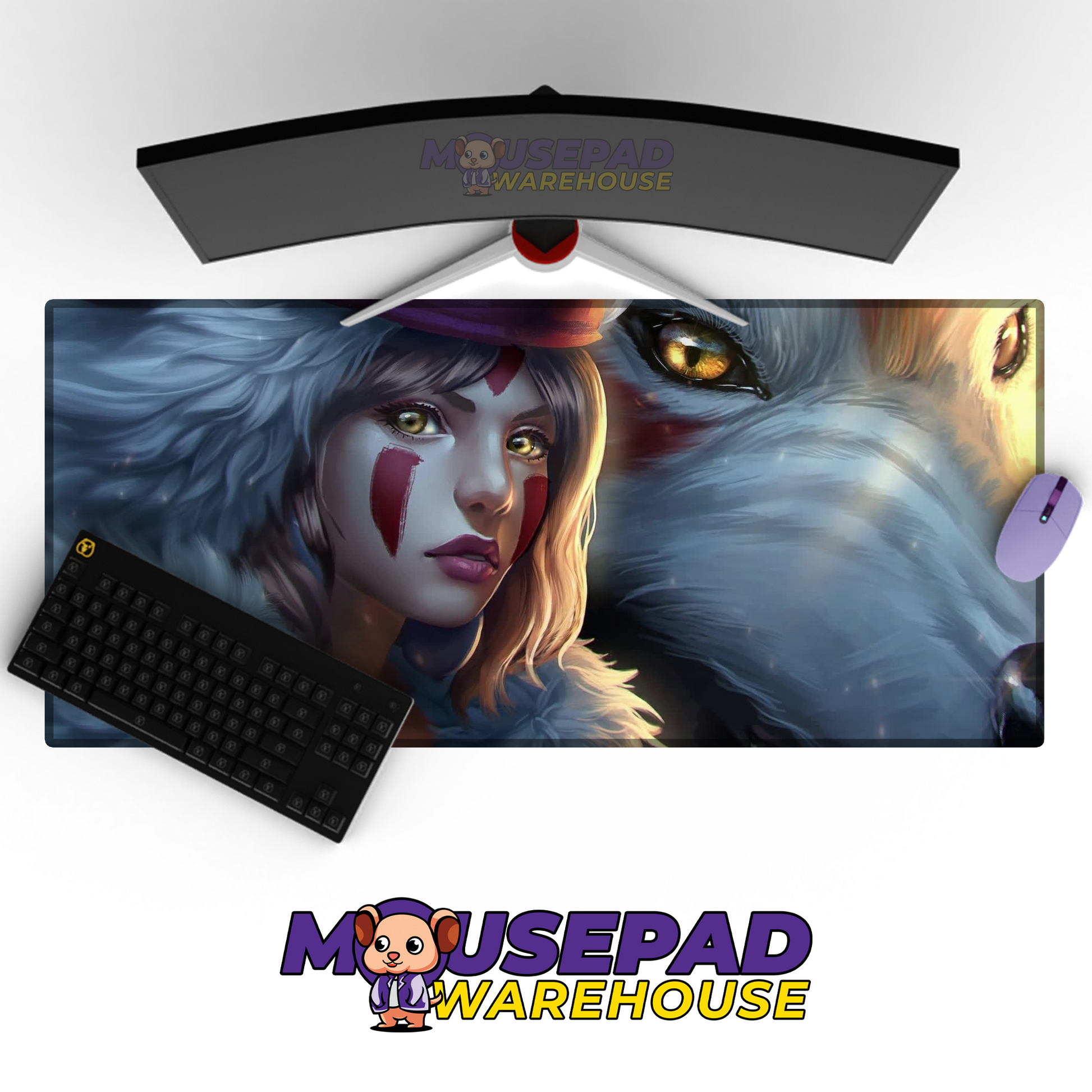 Princess Mononoke V29 Mousepad Mockup