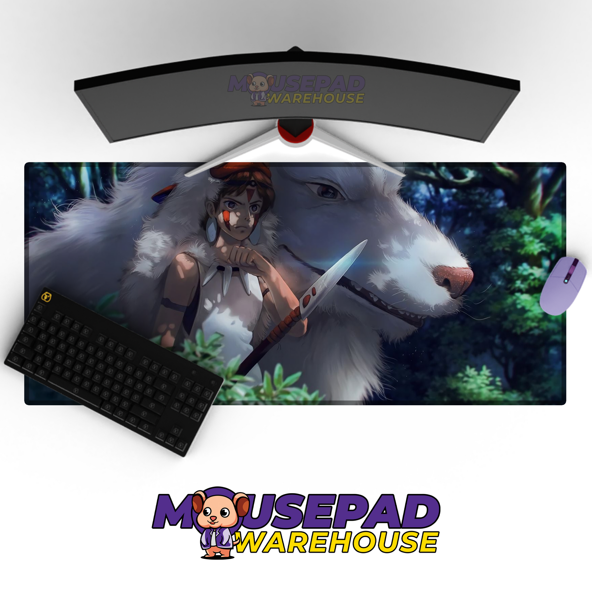 Princess Mononoke V34 Mousepad Mockup