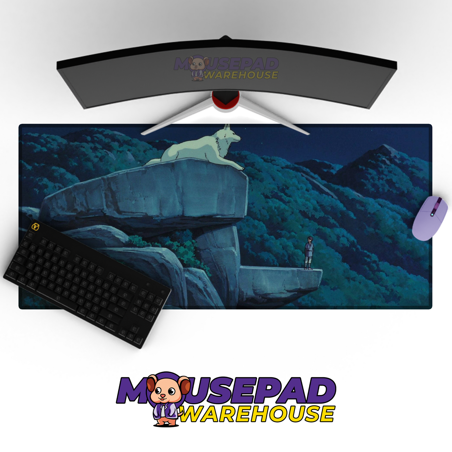Princess Mononoke V46 Mousepad Mockup