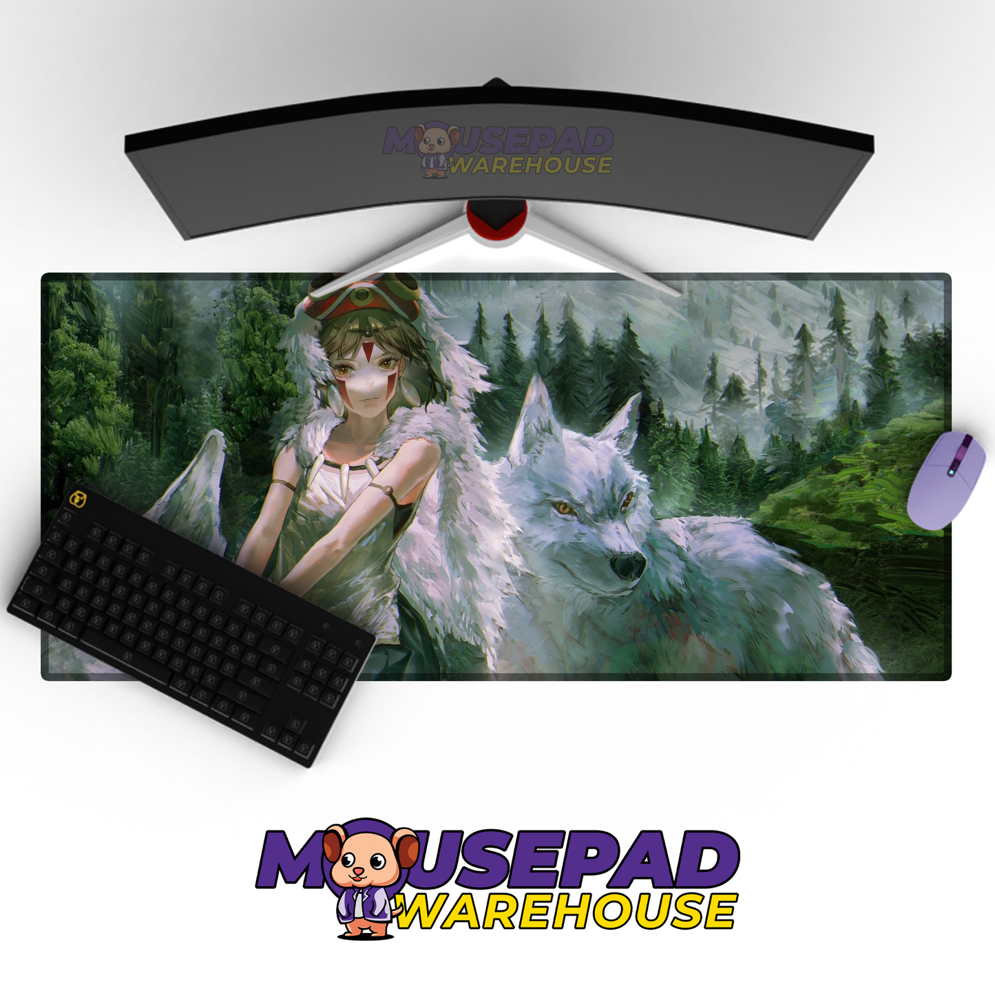 Princess Mononoke V47 Mousepad Mockup