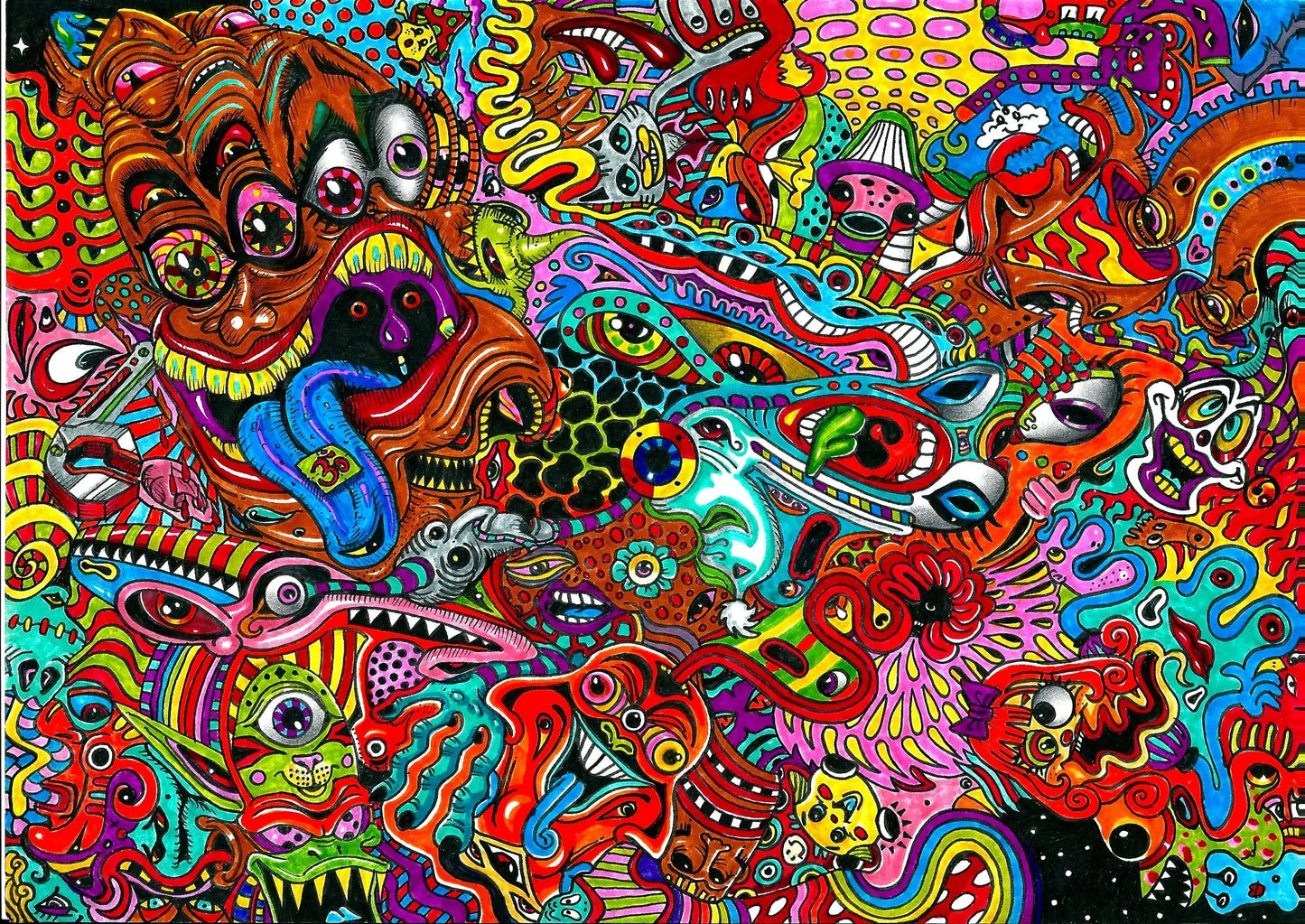 Psychedelic Pattern Mousepad 265344 - Mousepad Warehouse