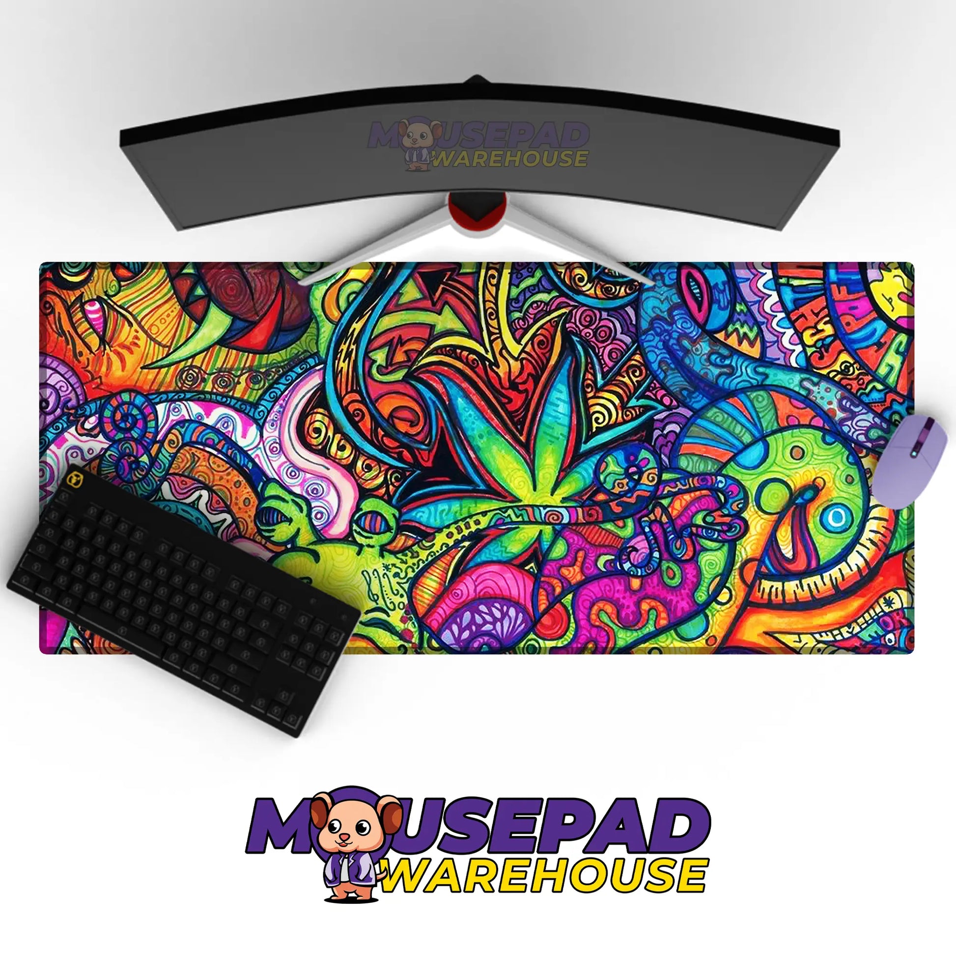 Psychedelic Pattern Mousepad 283993 - Mousepad Warehouse