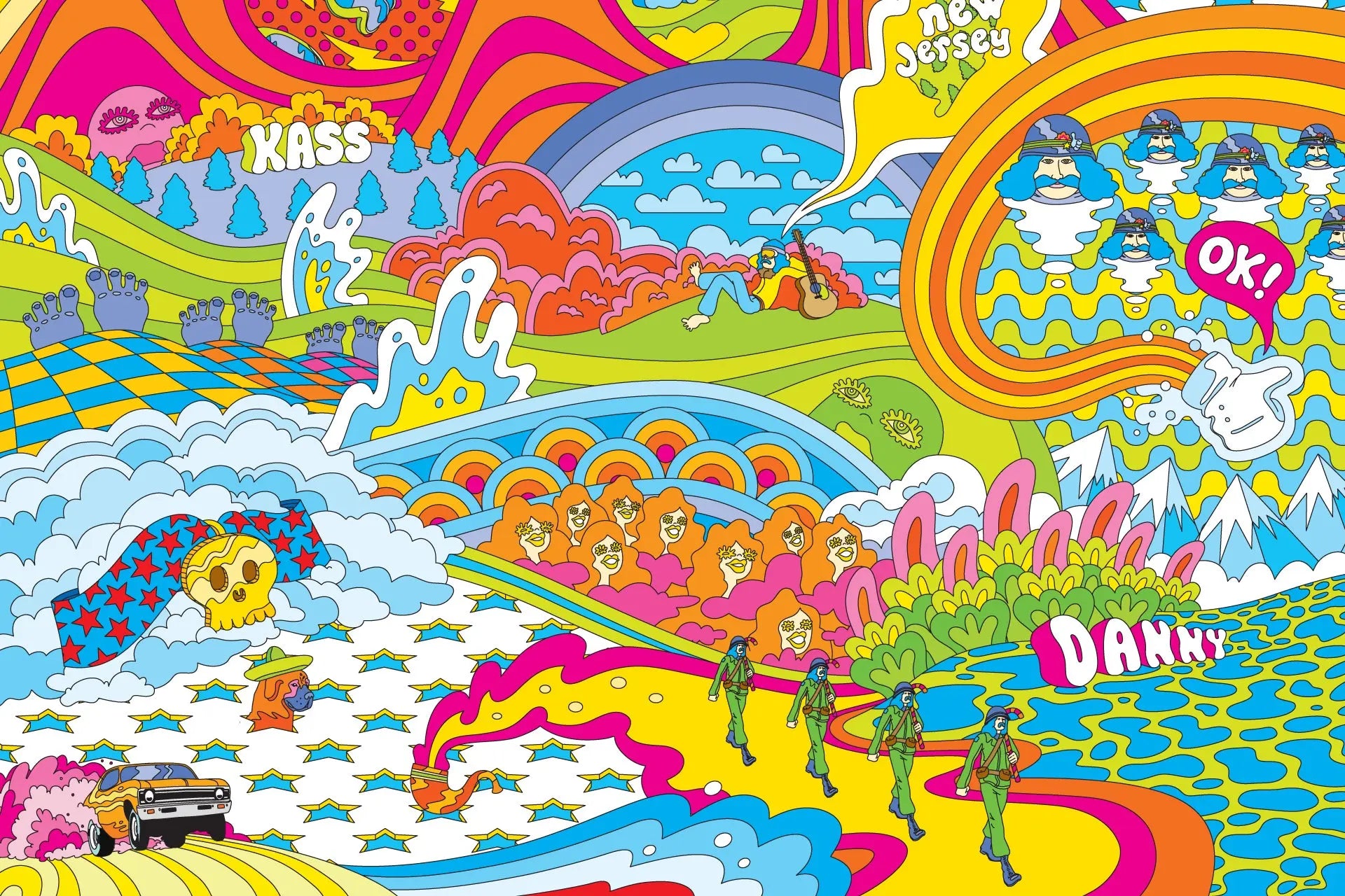 Psychedelic Pattern Mousepad 300064 - Mousepad Warehouse