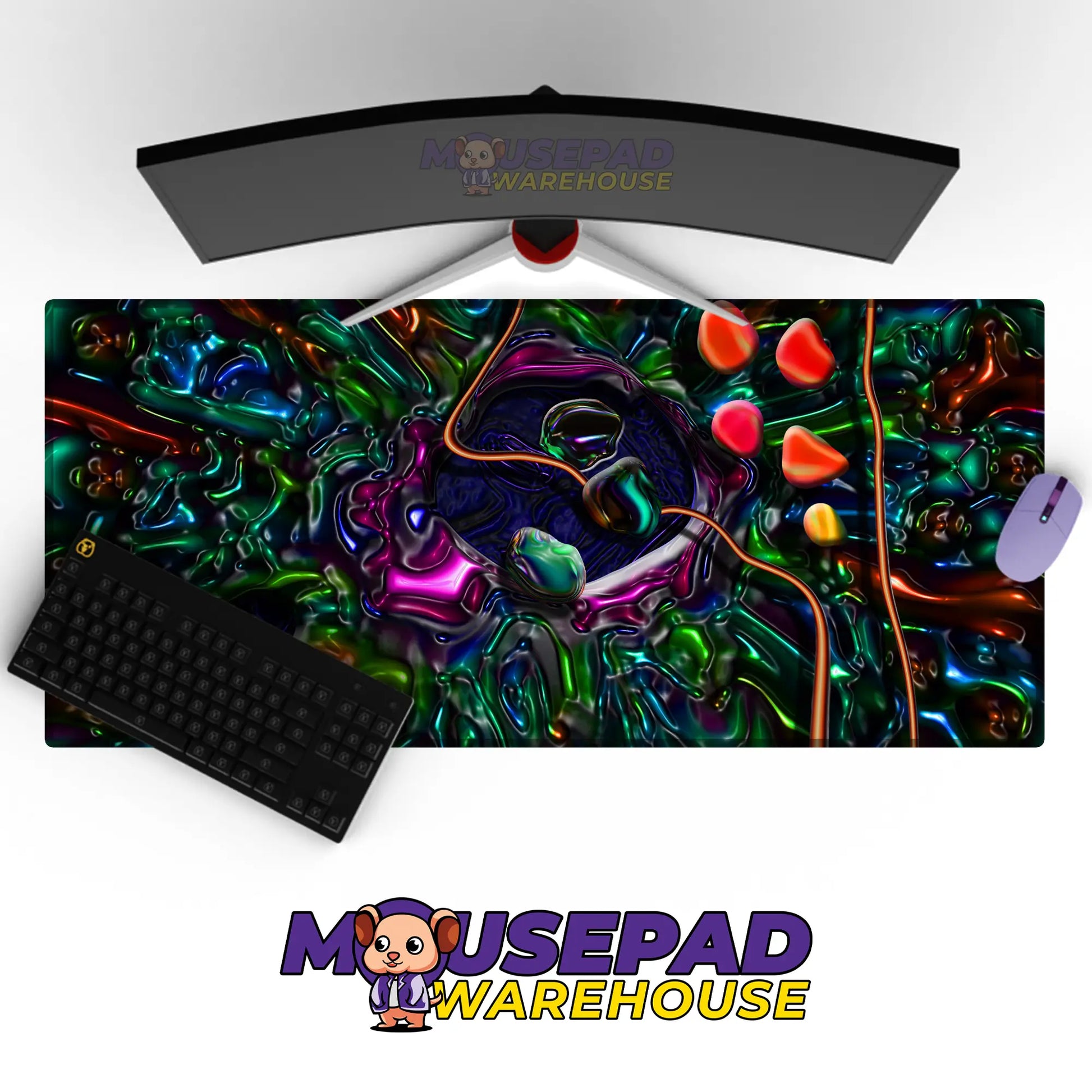 Psychedelic Pattern Mousepad 302587 - Mousepad Warehouse