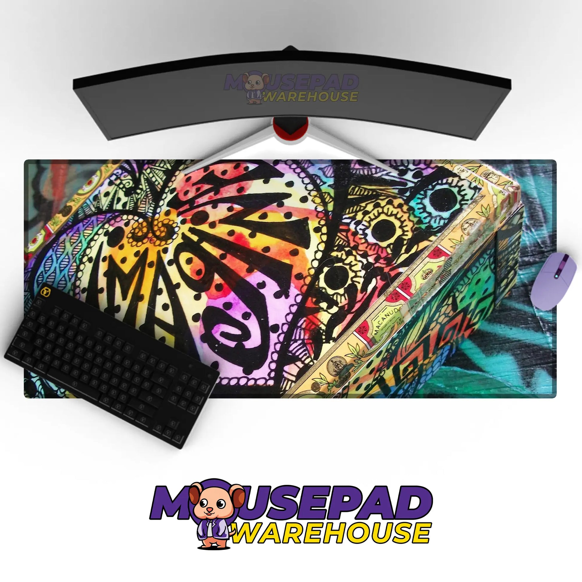 Psychedelic Pattern Mousepad 303974 - Mousepad Warehouse