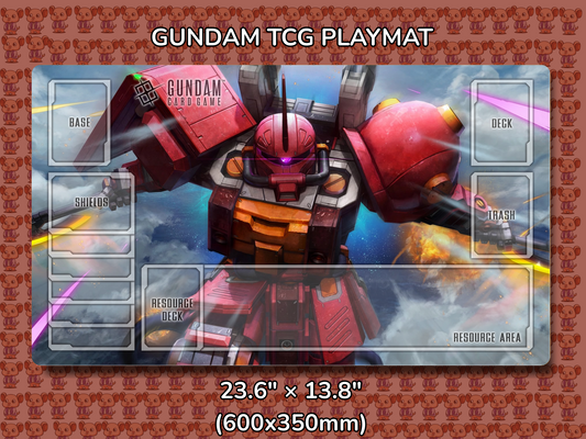 Psycho Zaku II Gundam TCG Playmat Mockup