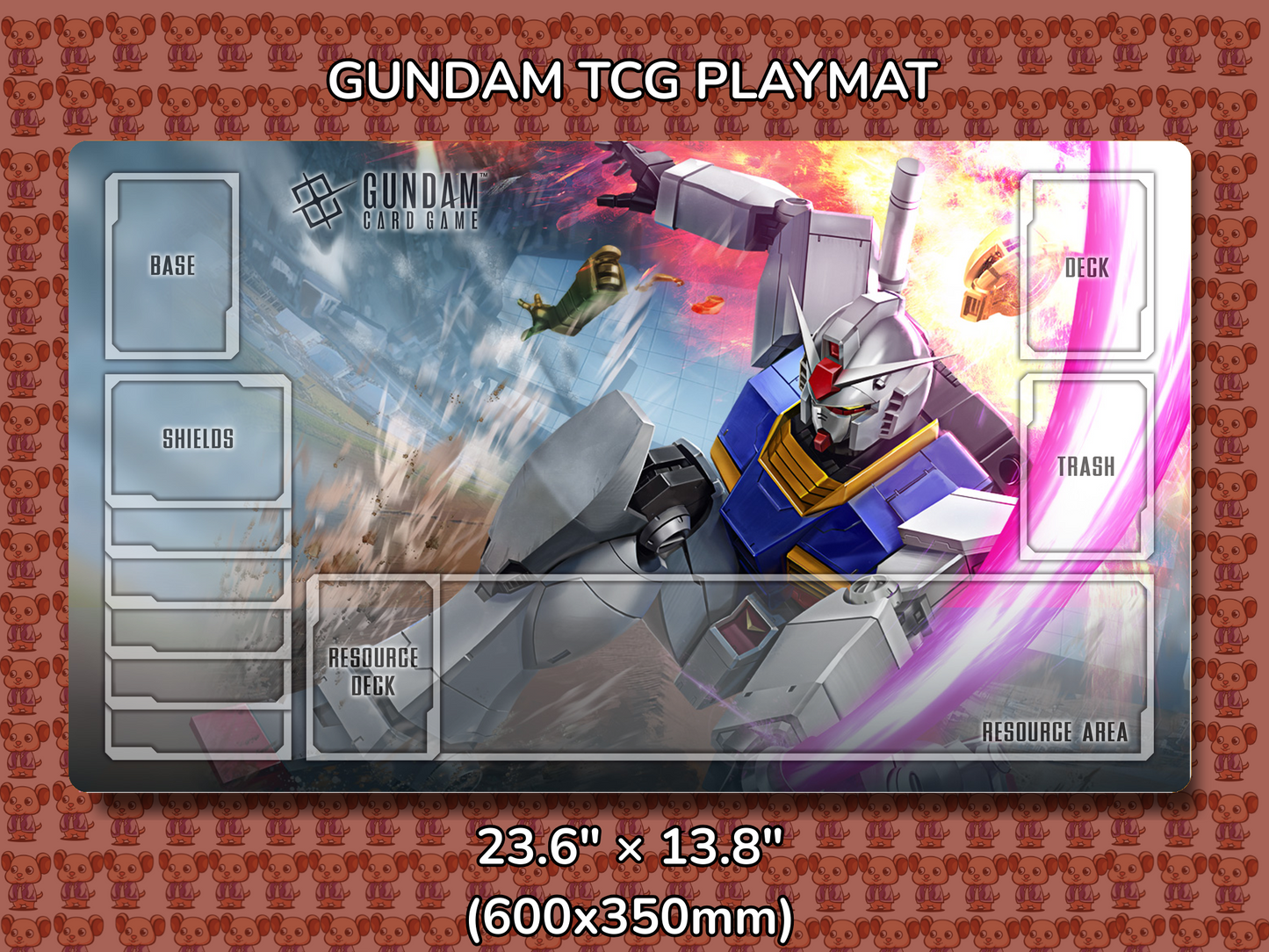 RX78 2 V1 Gundam TCG Playmat Mockup