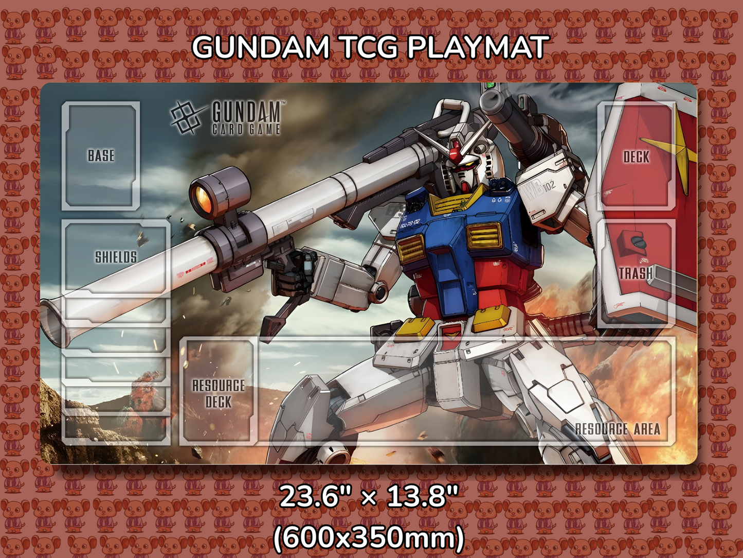 RX78 2 V2 Gundam TCG Playmat Mockup