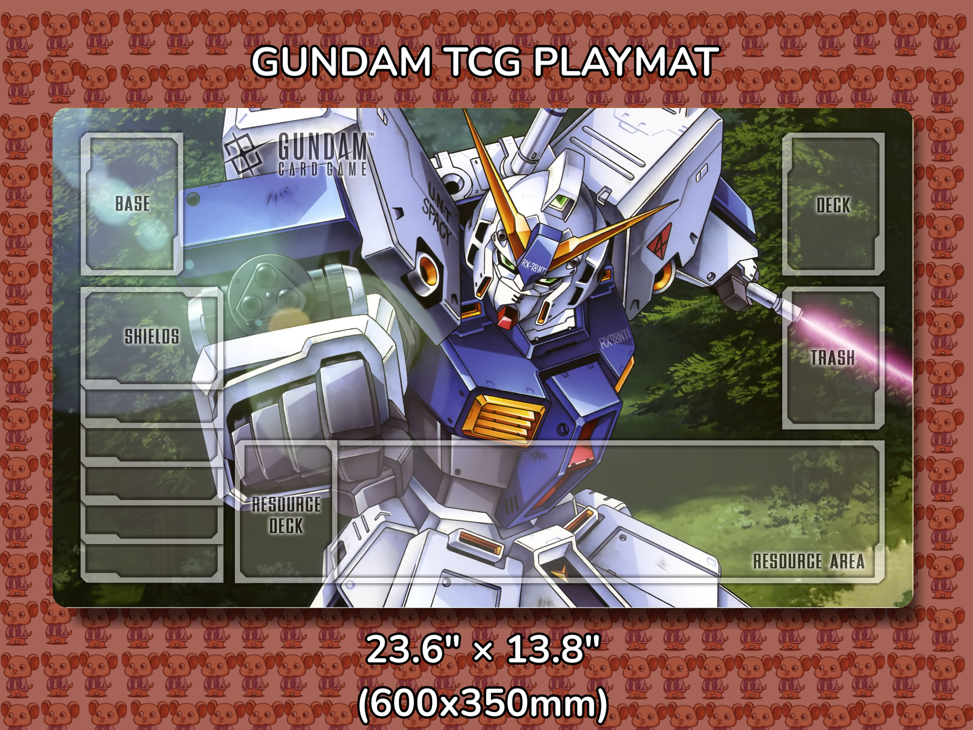 RX 78 NT1 Gundam TCG Playmat Mockup