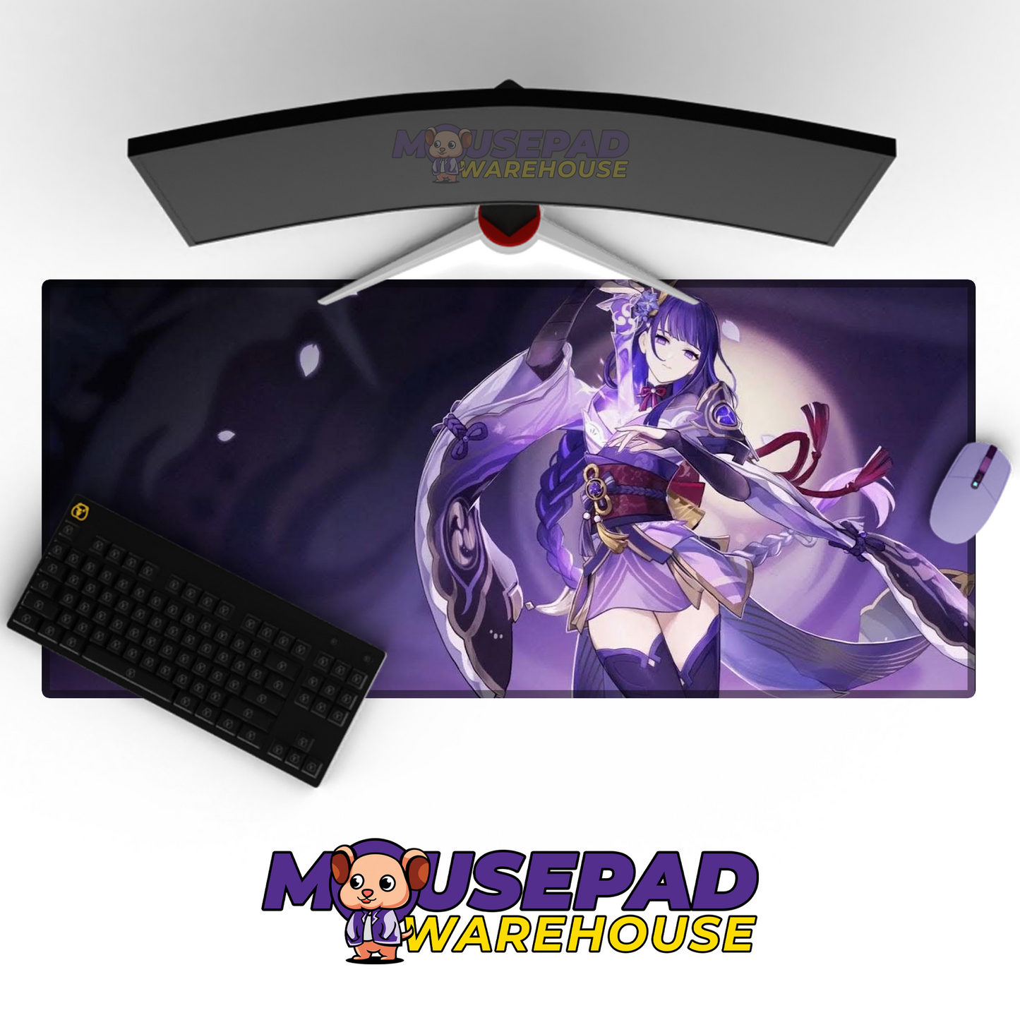 Raiden Genshin Impact V12 Mousepad Mockup