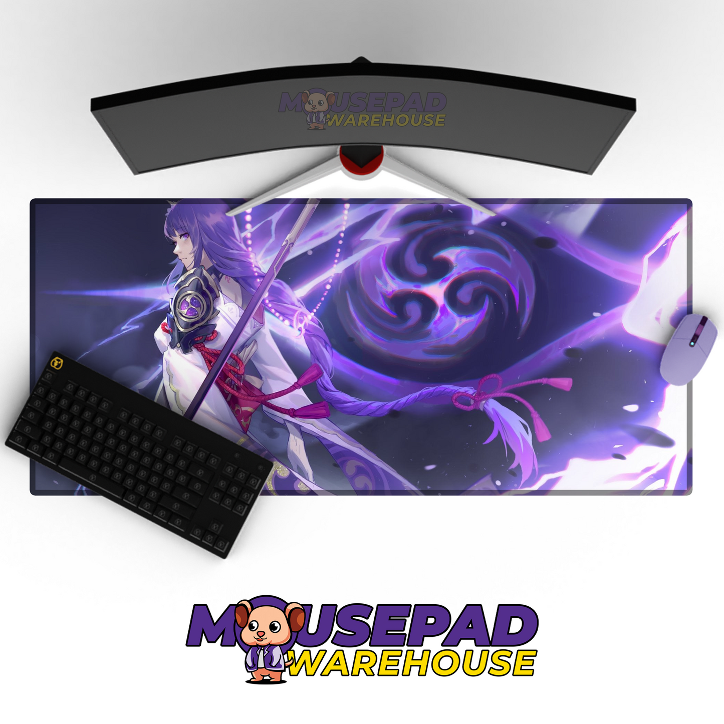 Raiden Genshin Impact V13 Mousepad Mockup