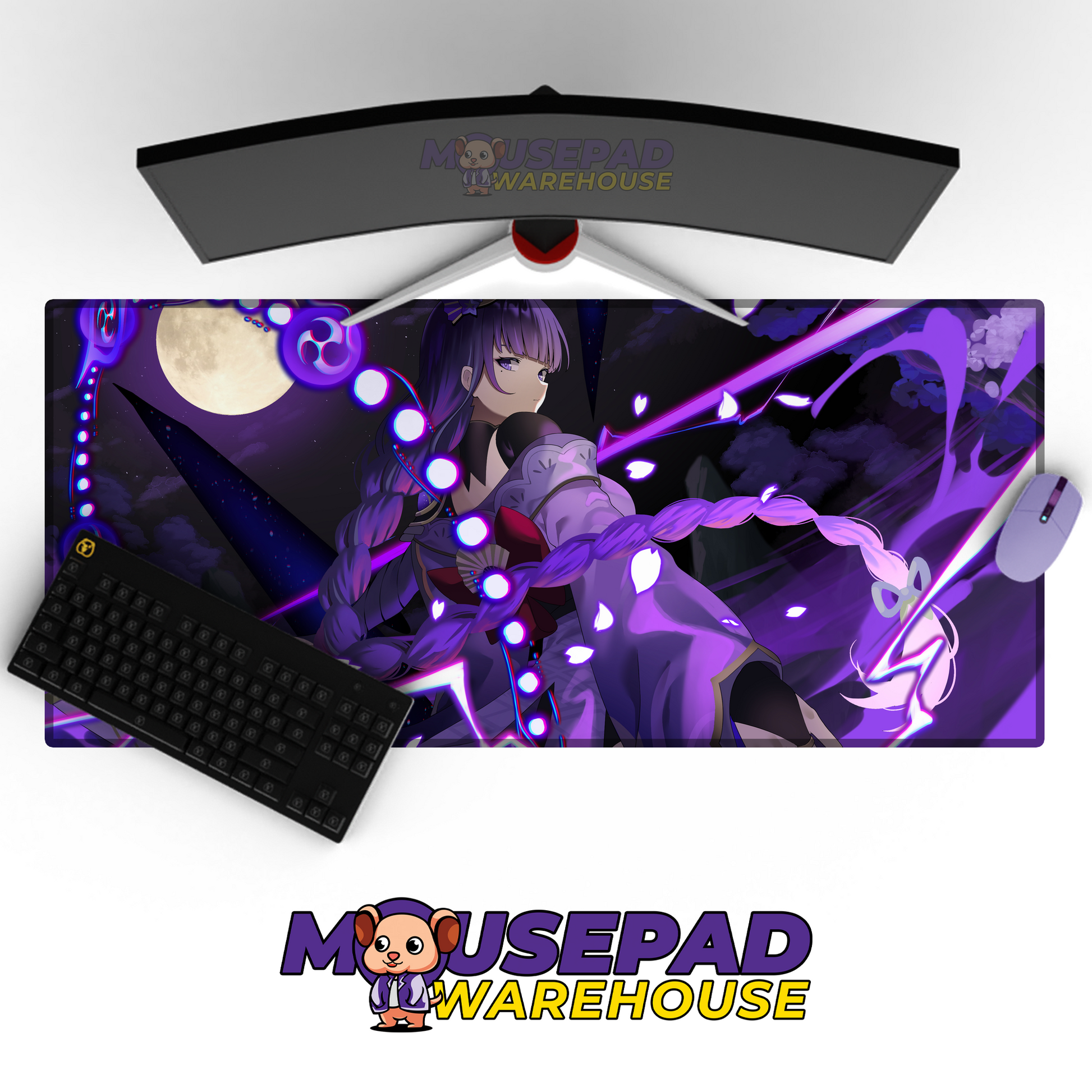 Raiden Genshin Impact V19 Mousepad Mockup