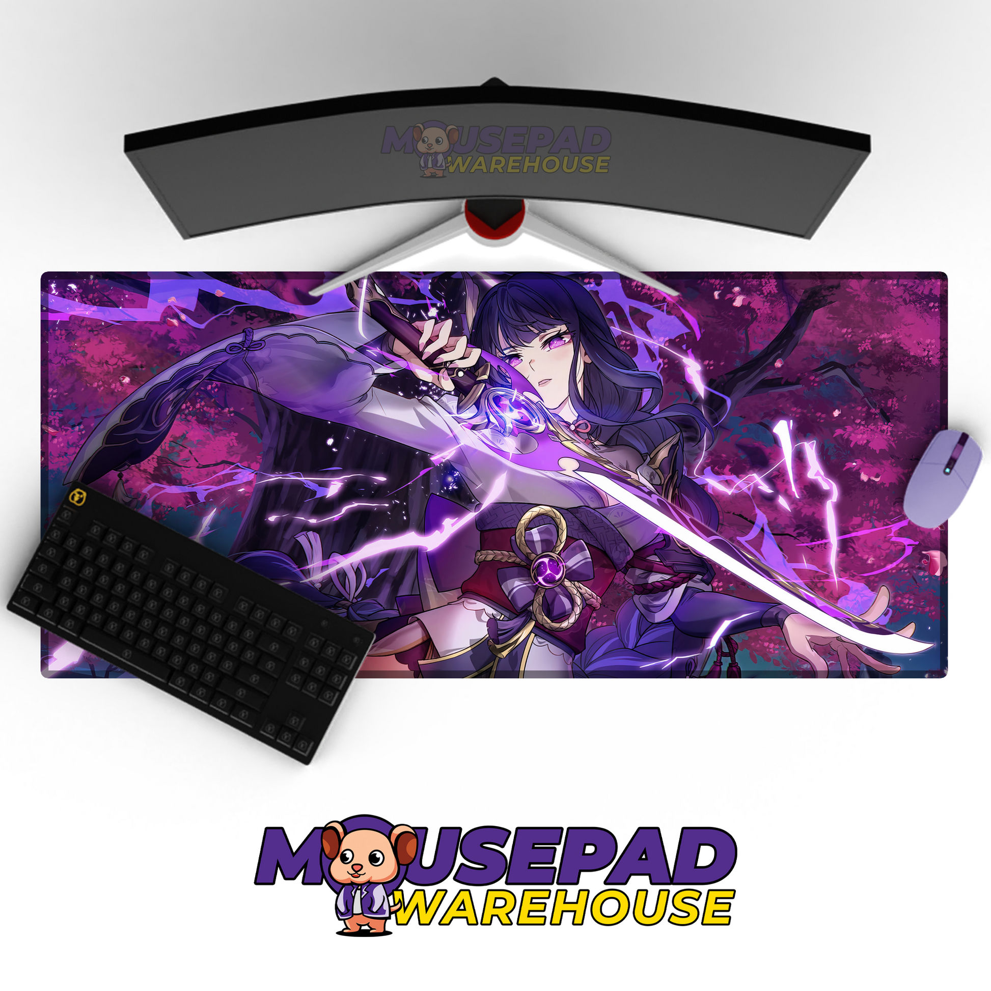 Raiden Genshin Impact V20 Mousepad Mockup