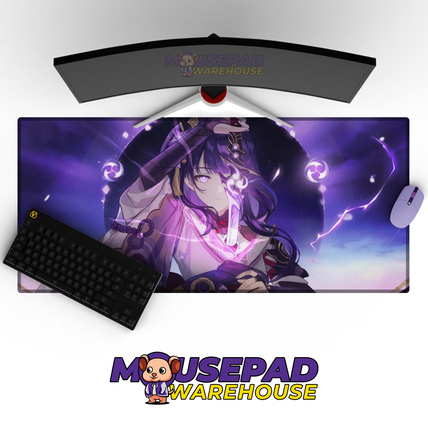 Raiden Genshin Impact V22 Mousepad Mockup