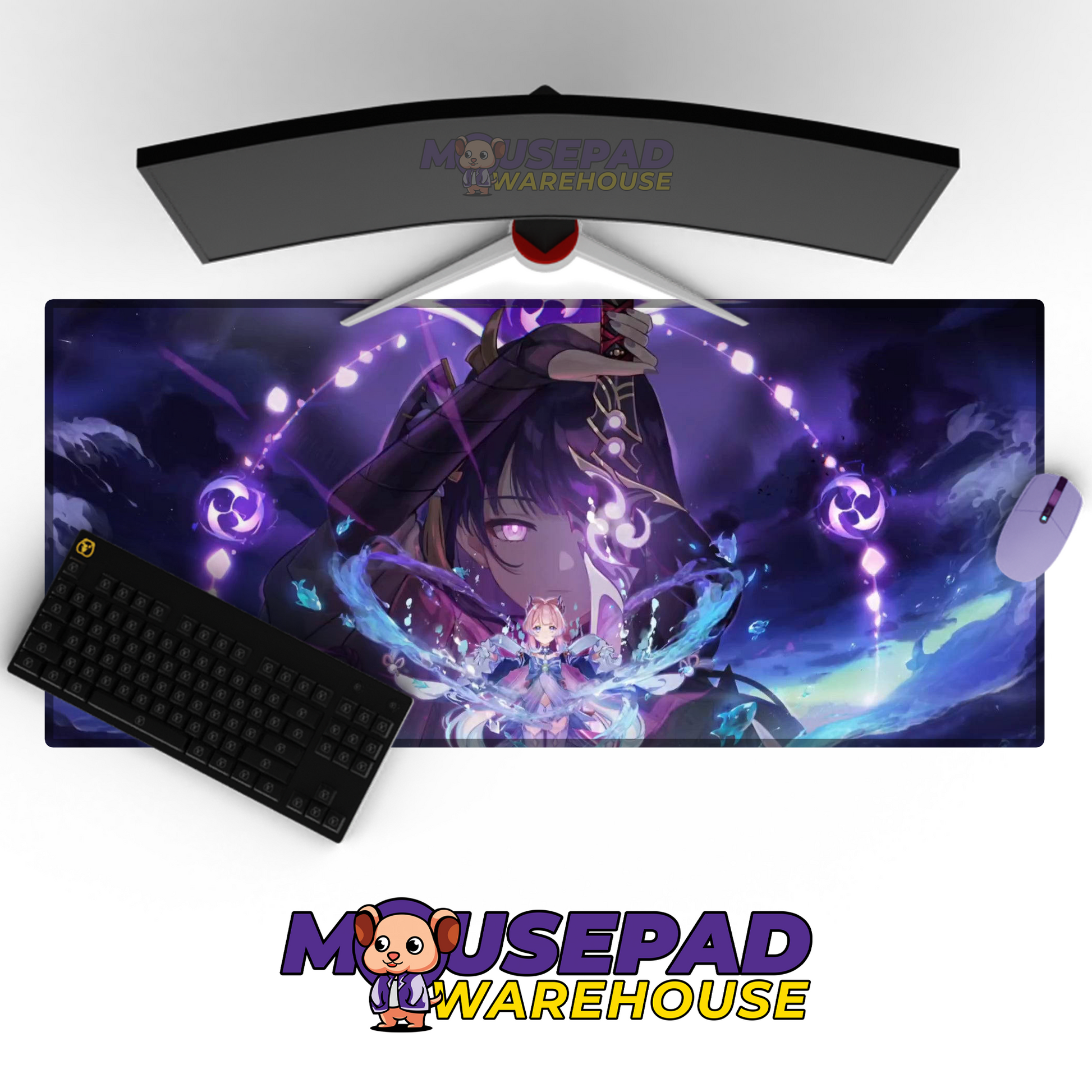 Raiden Genshin Impact V25 Mousepad Mockup