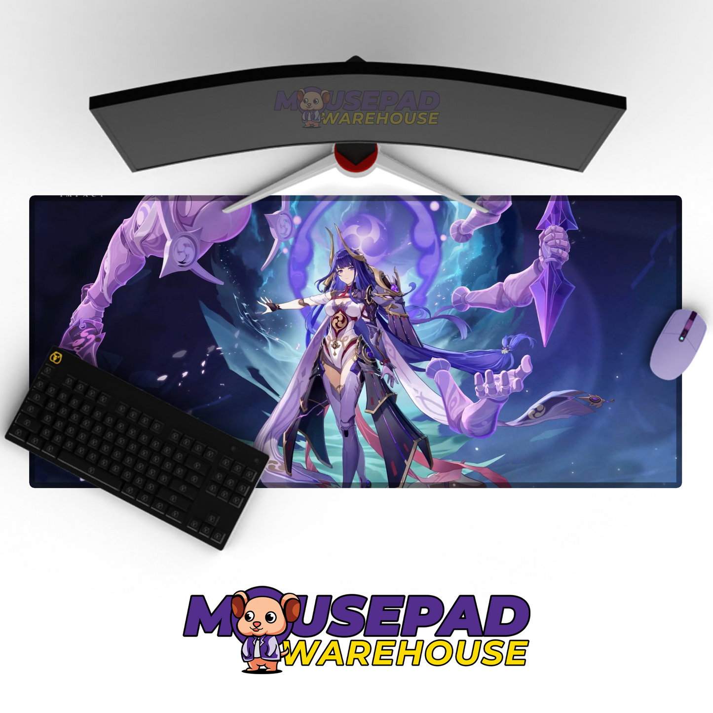 Raiden Genshin Impact V2 Mousepad Mockup