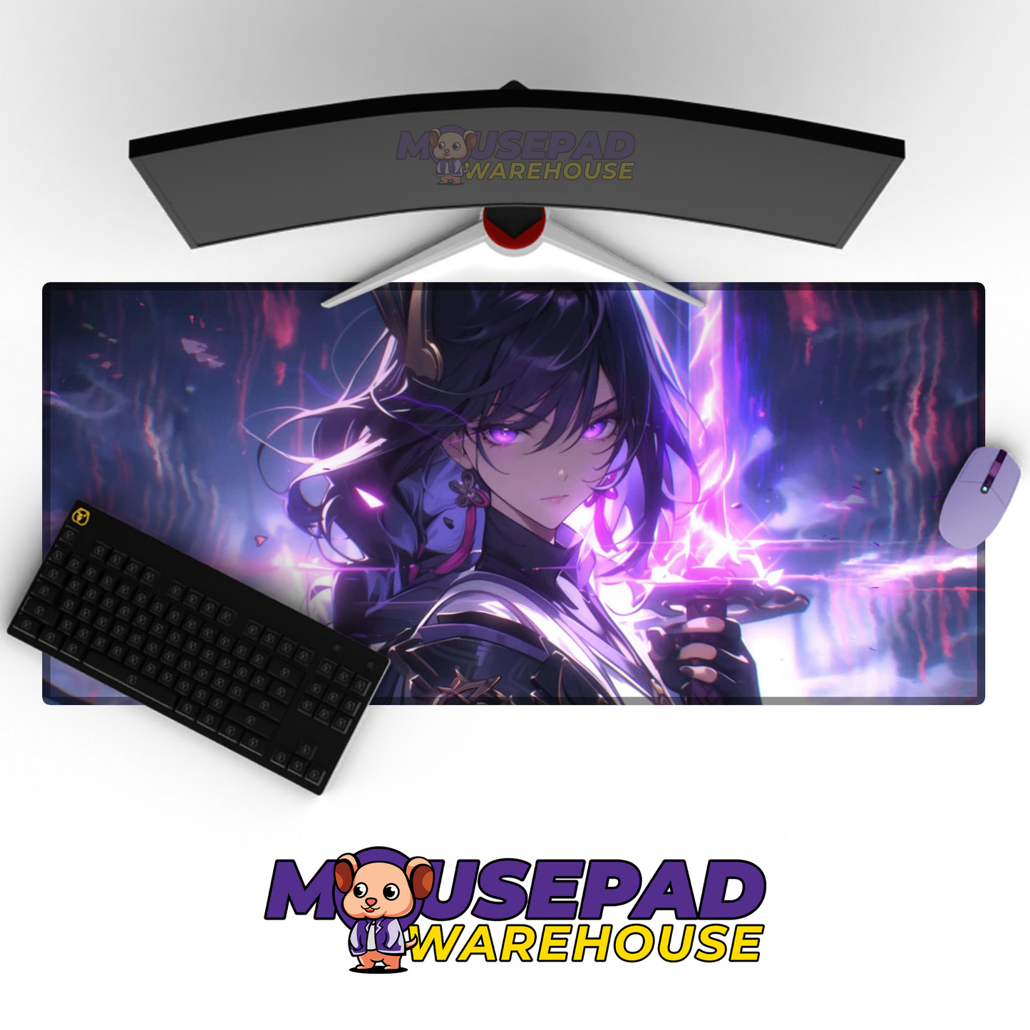 Raiden Genshin Impact V3 Mousepad Mockup